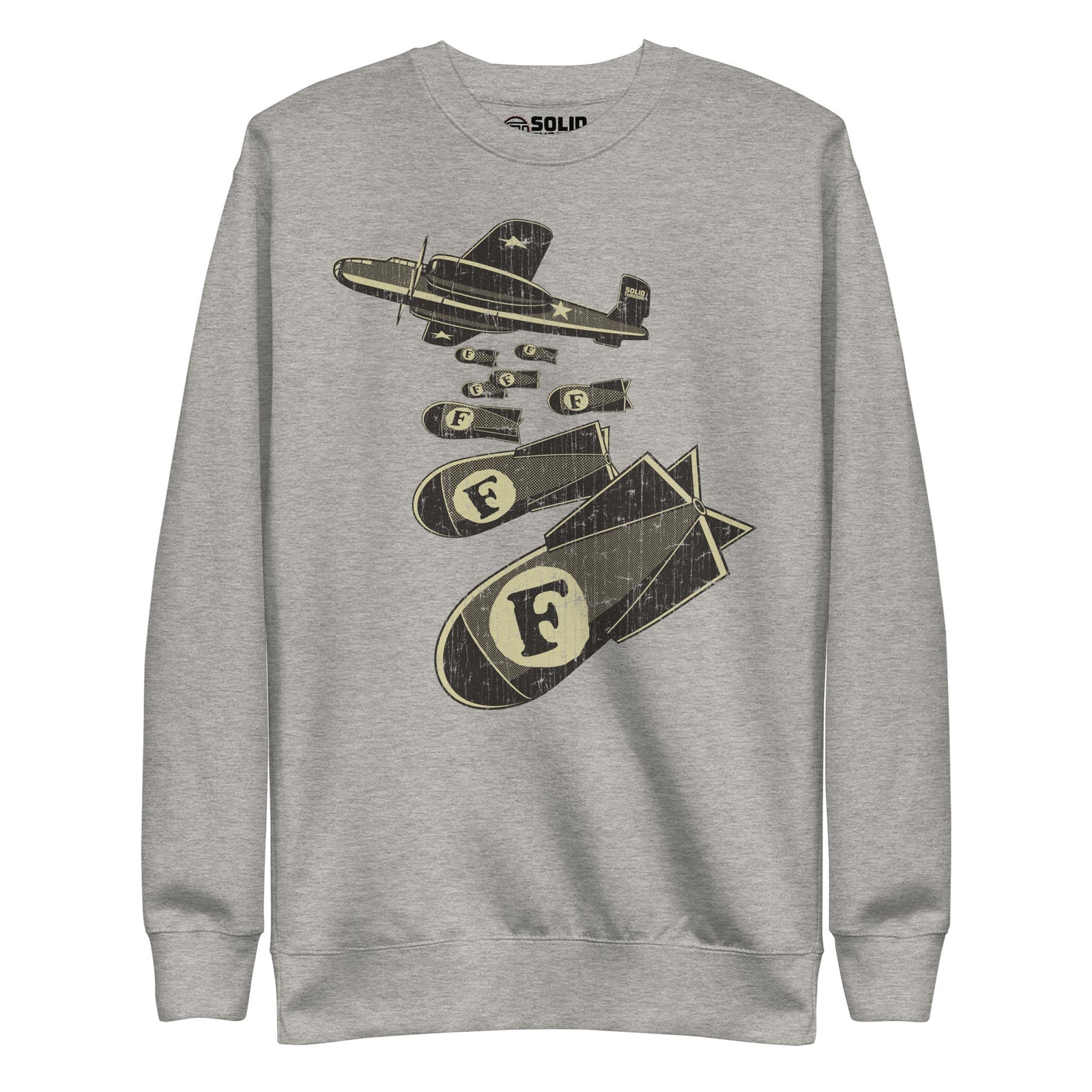 Men's F Bombs Funny Classic Sweatshirt | Vintage Swearing Pun Fleece | Solid Threads