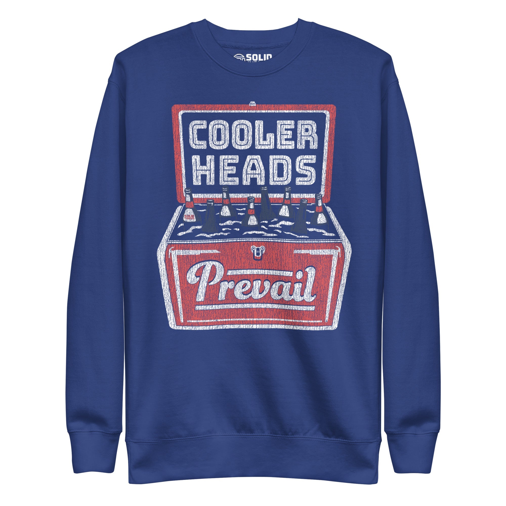 Unisex Cooler Heads Vintage Classic Sweatshirt | Funny Drinking Fleece | Solid Threads