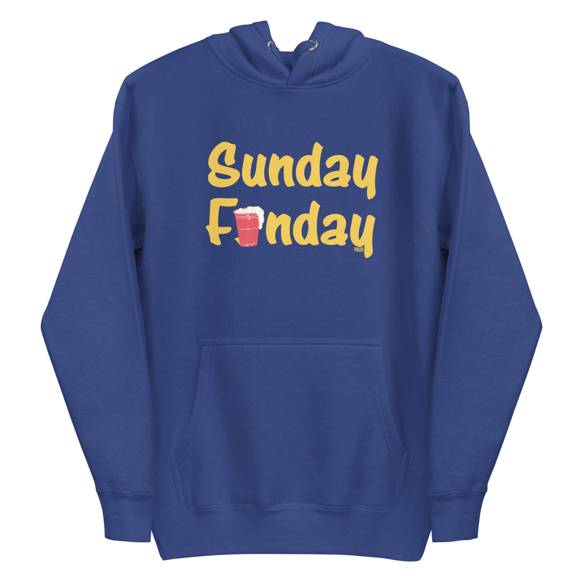 Unisex Sunday Funday Vintage Classic Pullover Hoodie | Funny Drinking Fleece | Solid Threads