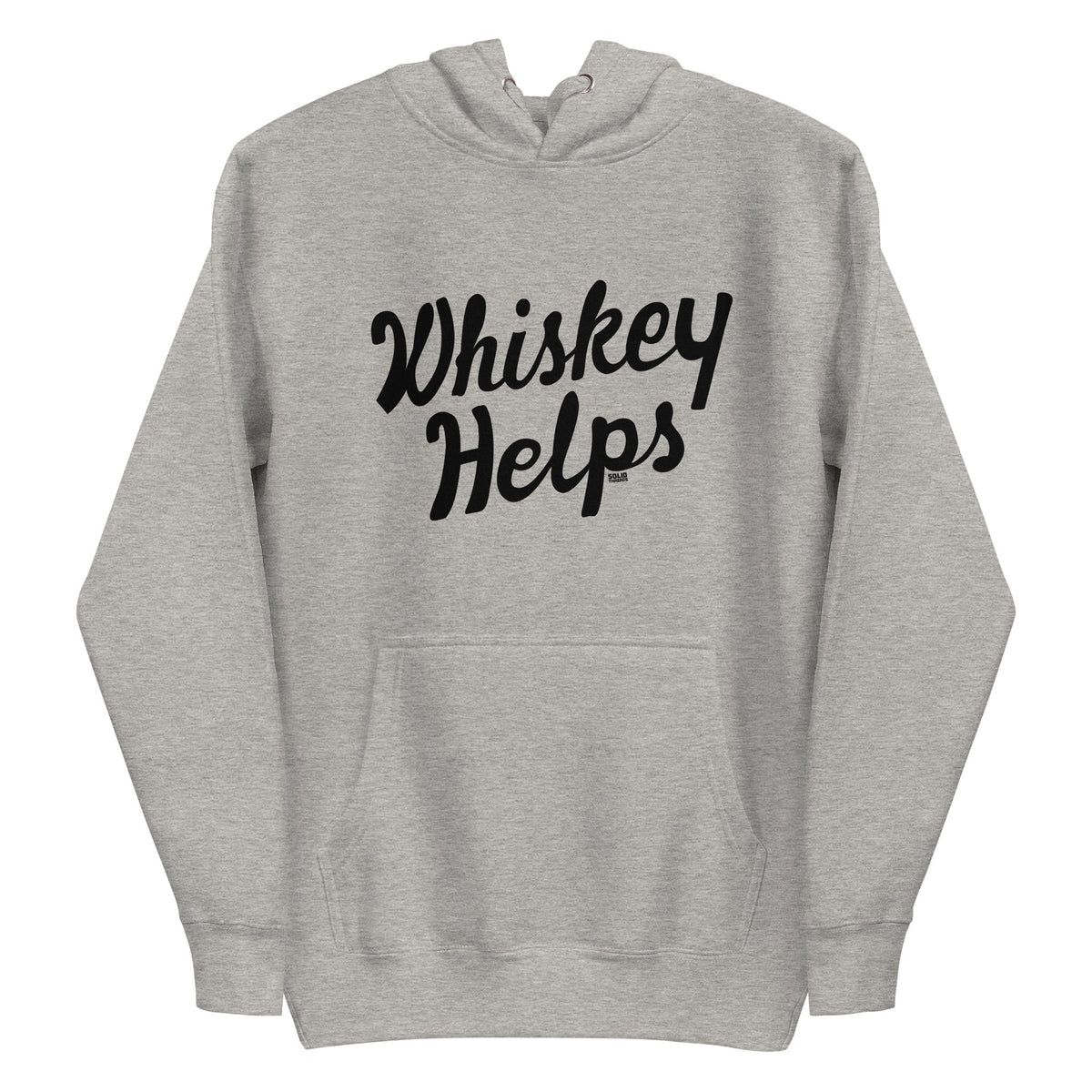 Unisex Whiskey Helps Cool Classic Pullover Hoodie | Funny Drinking Fleece | Solid Threads