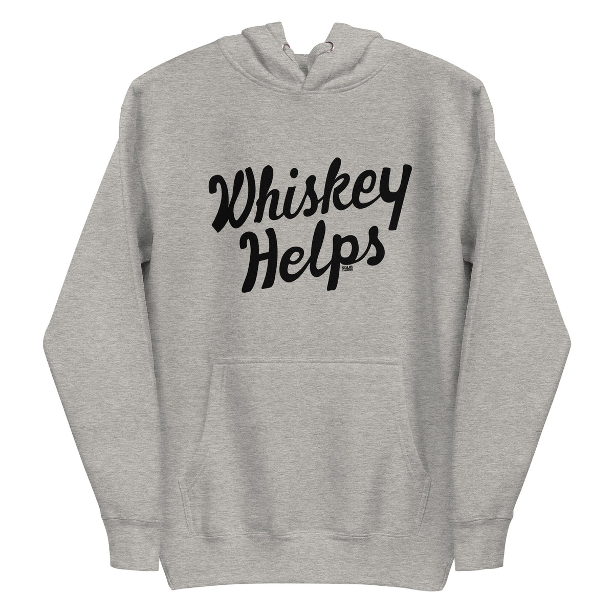 Whiskey Helps Cool Classic Pullover Hoodie | Funny Drinking Fleece | Solid Threads