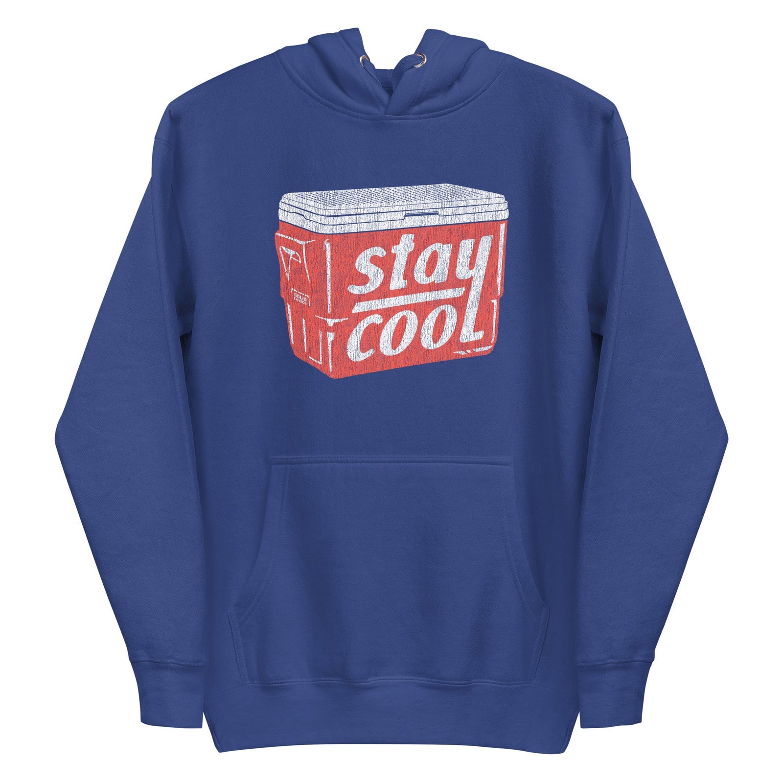 Stay Cool Vintage Classic Pullover Hoodie | Retro Summer Drinking Fleece | Solid Threads