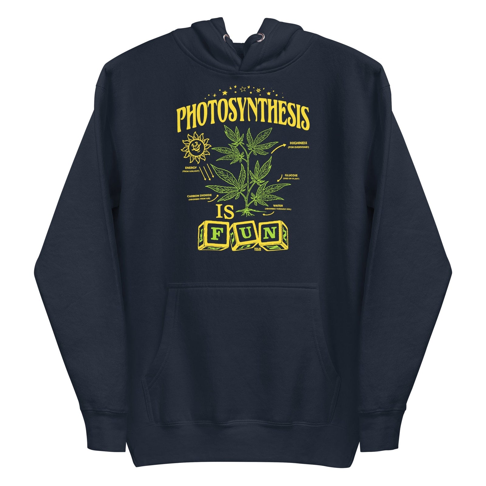 Unisex Photosynthesis Is Fun Vintage Classic Pullover Hoodie | Funny Marijuana Fleece | Solid Threads