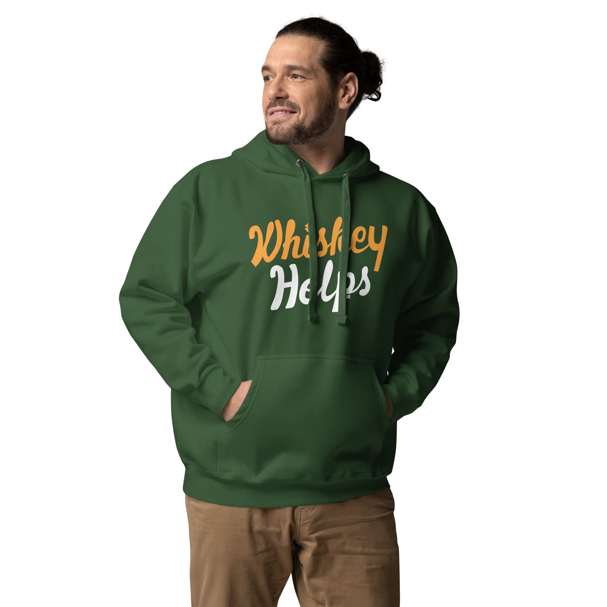 Irish Whiskey Helps Funny Classic Pullover Hoodie | Vintage St Paddy'S Fleece | Solid Threads