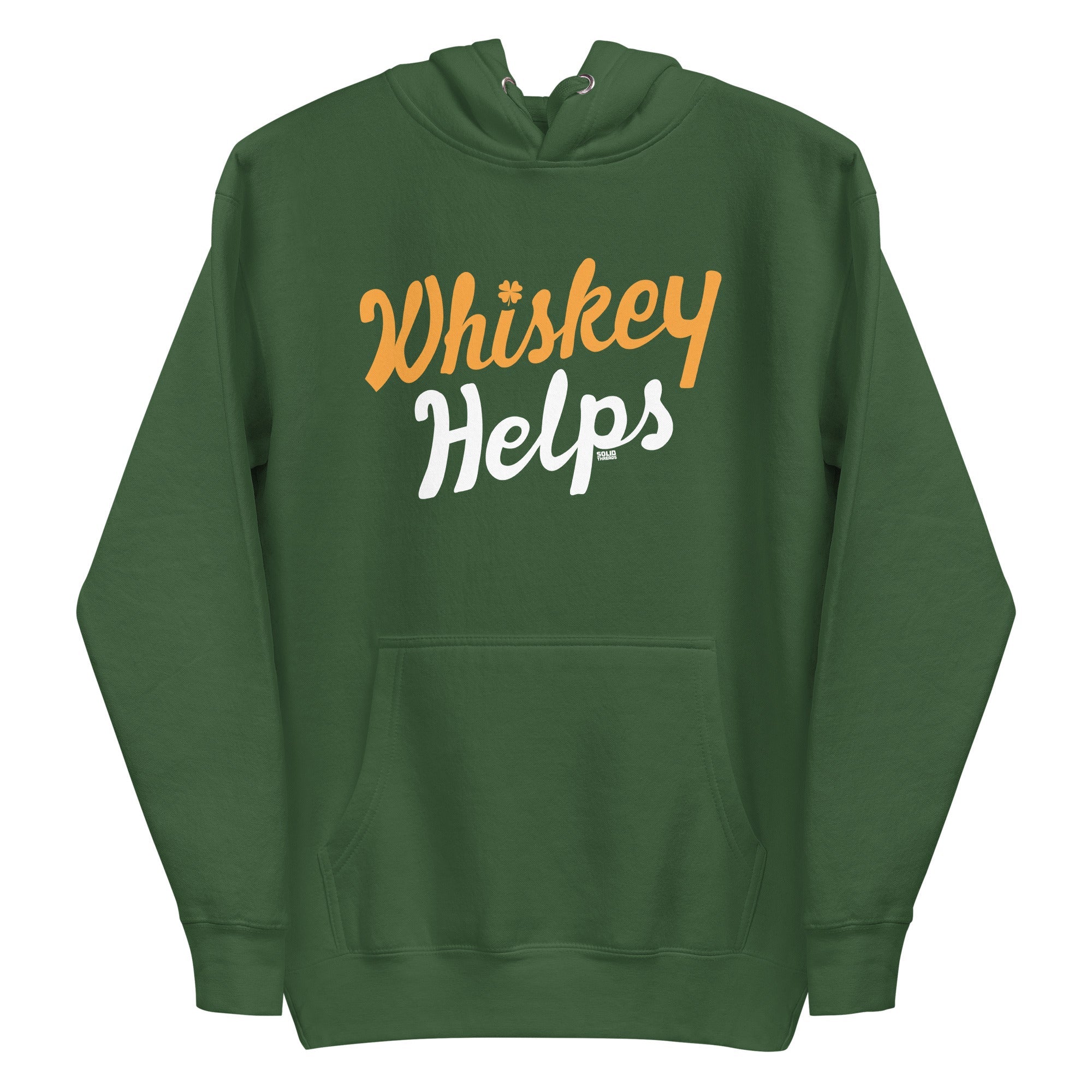 Unisex Irish Whiskey Helps Funny Classic Pullover Hoodie | Vintage St Paddy'S Fleece | Solid Threads