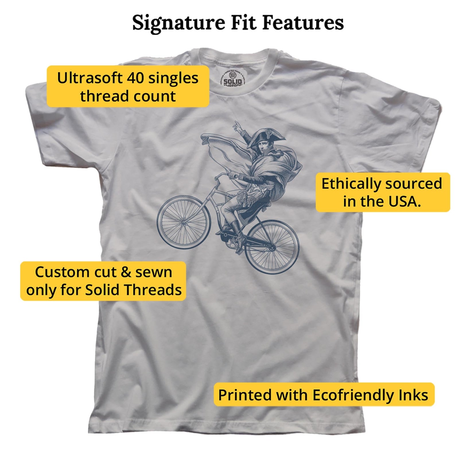 Napoleon Beach Cruiser Cool Signature T-shirt in Silver - Fit Attributes