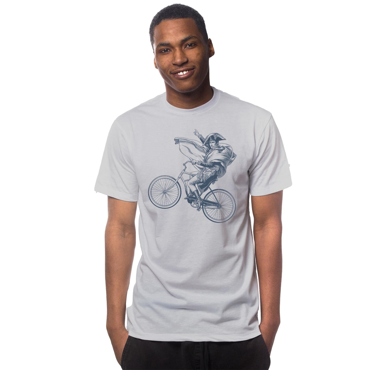 Napoleon Beach Cruiser Cool Signature T-shirt in Silver On Model - Front View