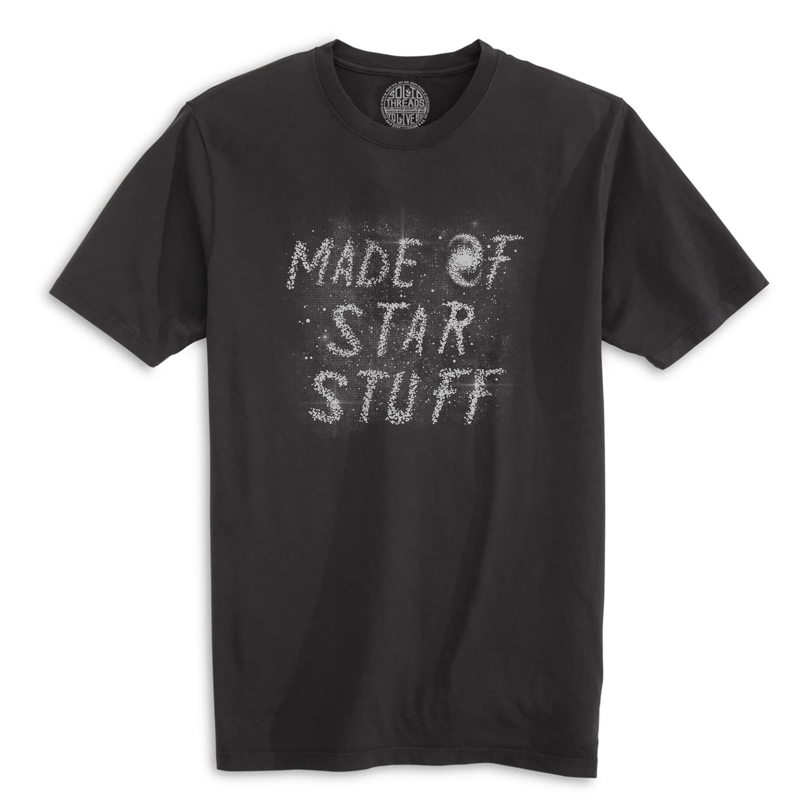 Made Of Star Stuff Vintage Organic T-shirt in Black - Front View