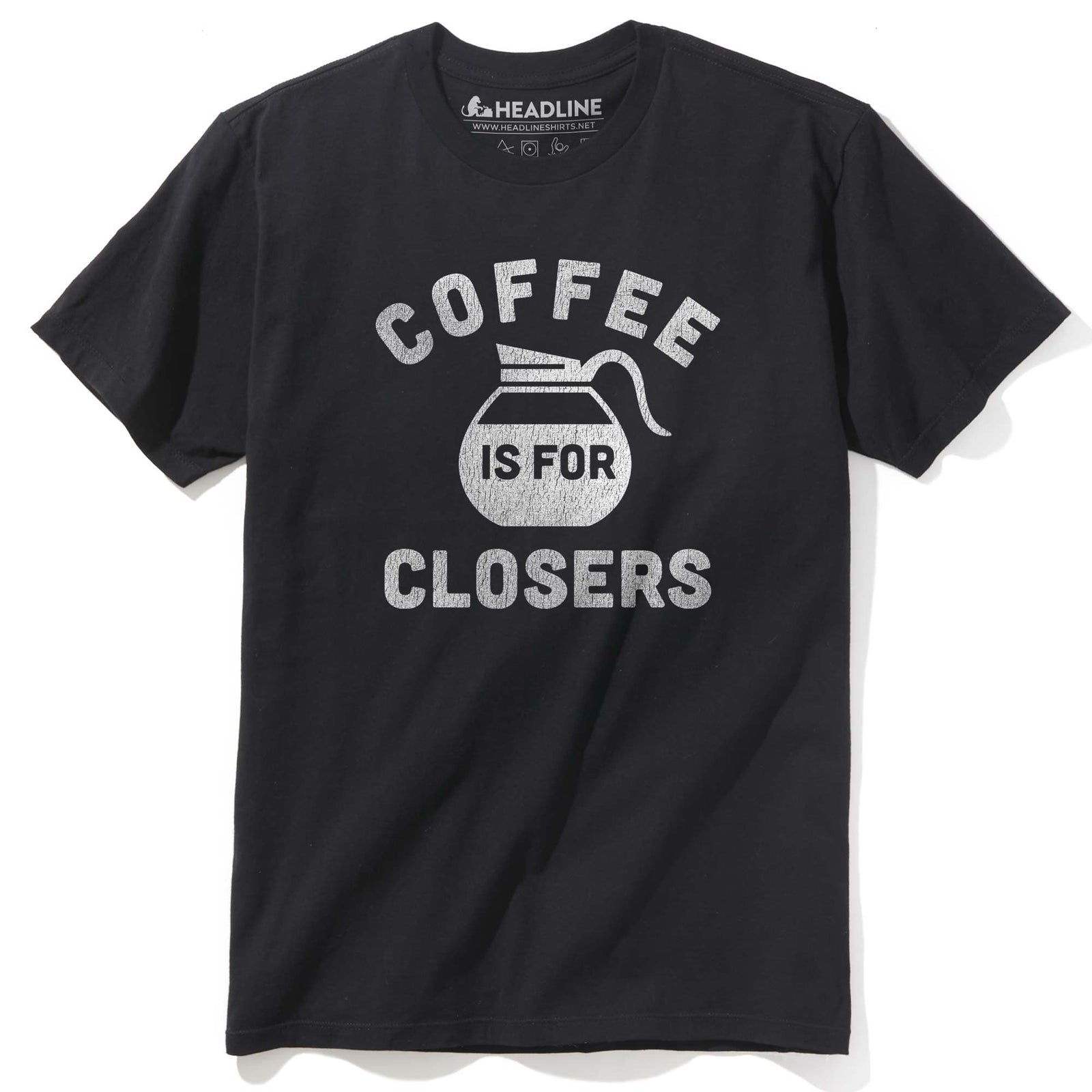 Men's Coffee Is For Closers Vintage Graphic T-Shirt | Cool Movie Parody  Tee | Solid Threads