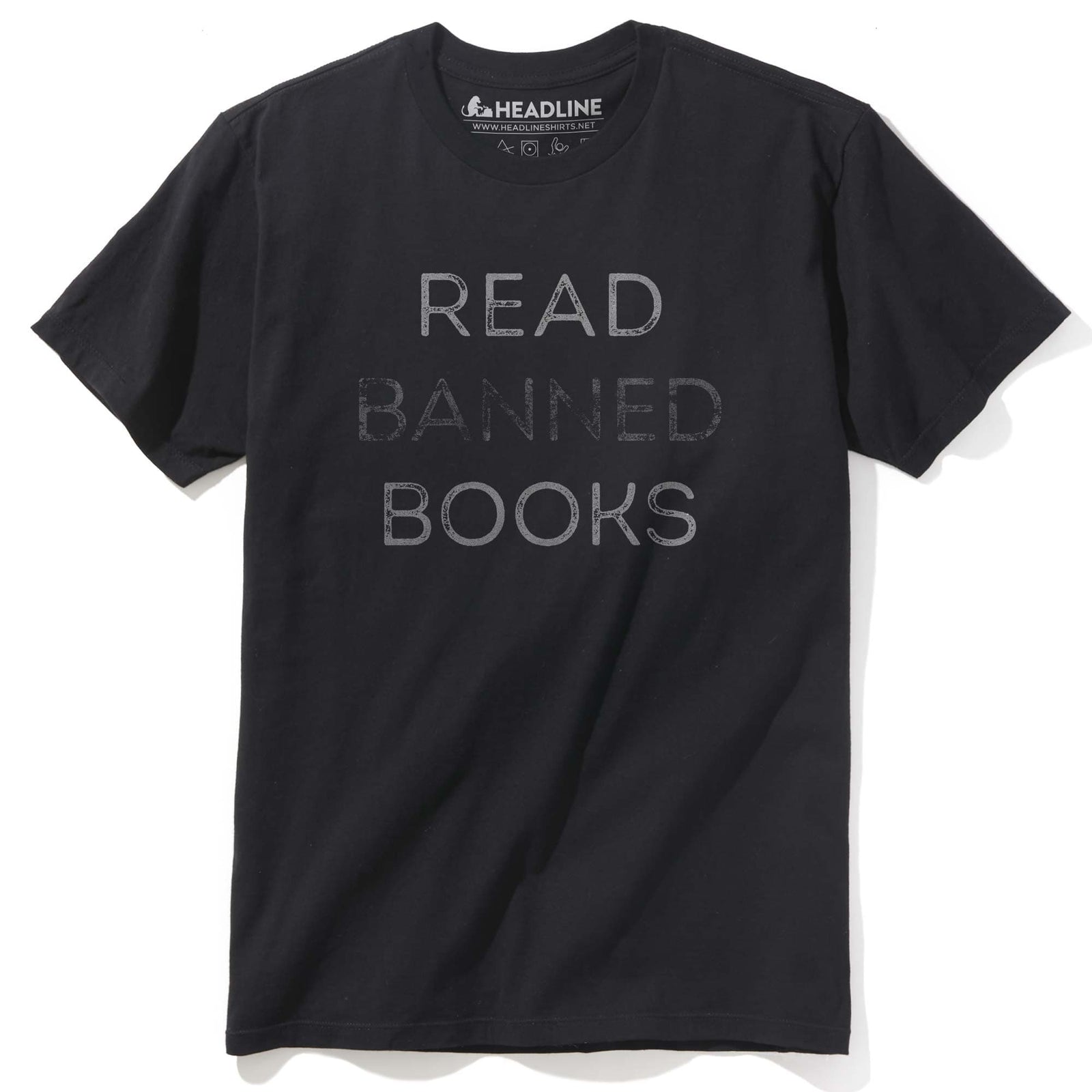 Men's Read Banned Books Designer Graphic T-Shirt | Vintage Liberal Statement  Tee | Solid Threads