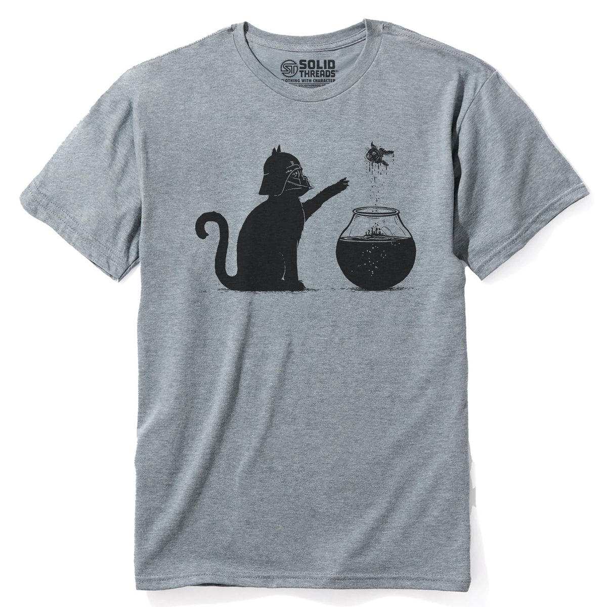 All Too Easy Funny Staple T-shirt in Ash Heather - Front View