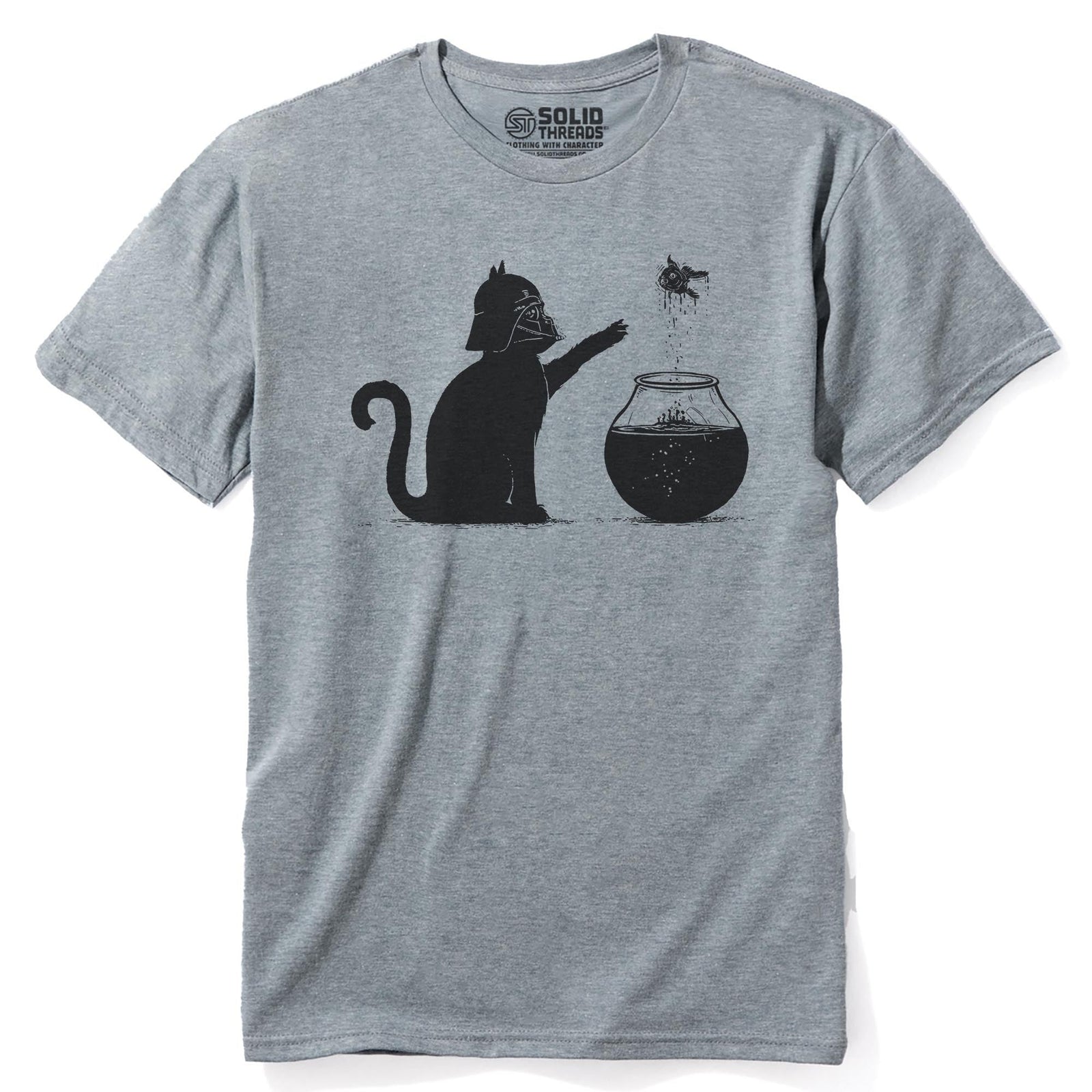 All Too Easy Funny Staple T-shirt in Ash Heather - Front View