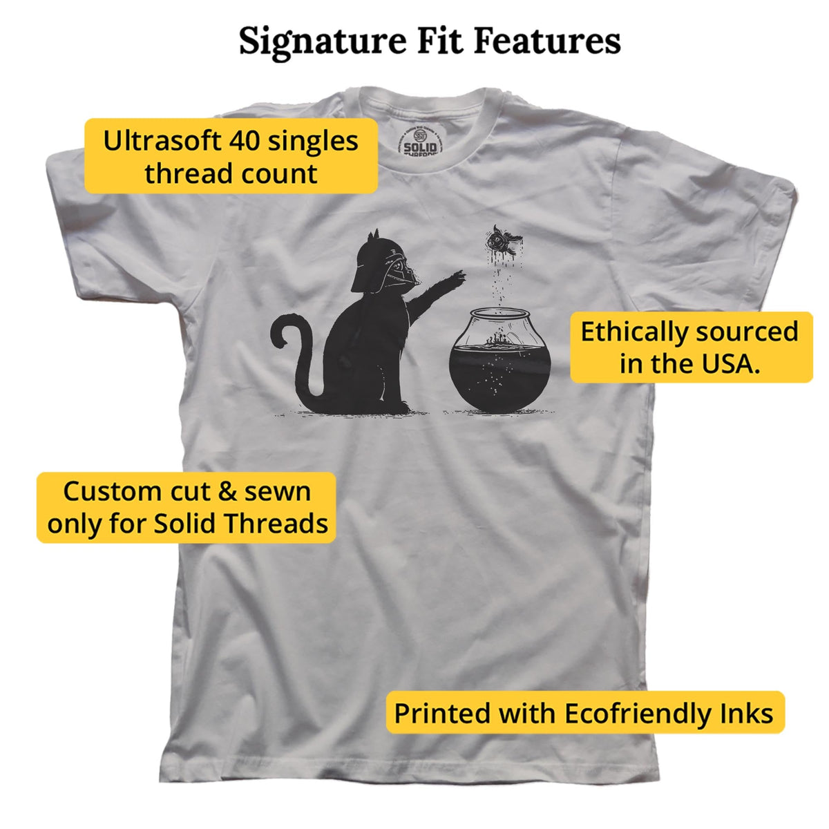 All Too Easy Funny Signature T-shirt in Silver - Fit Attributes