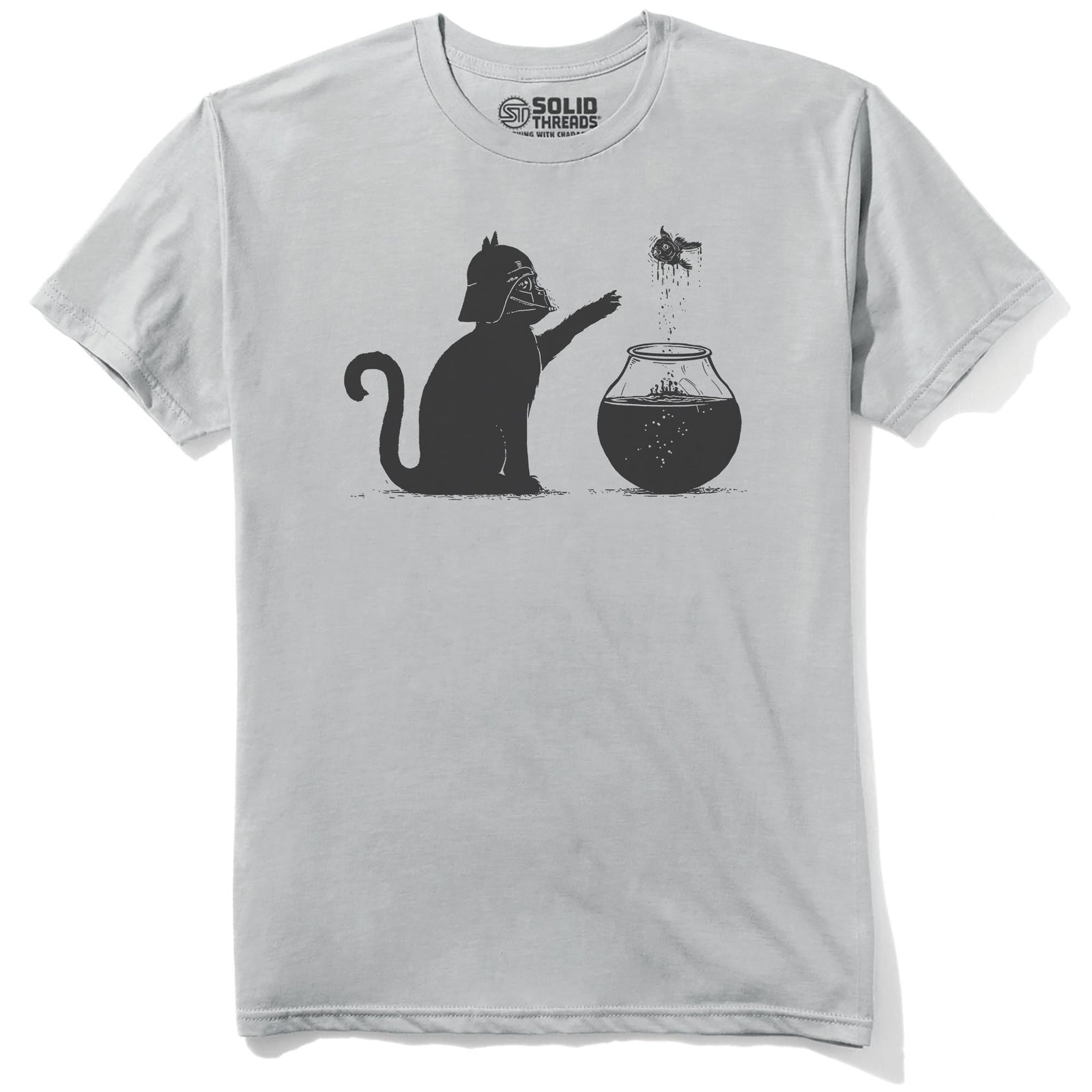 All Too Easy Funny Staple T-shirt in Silver - Front View