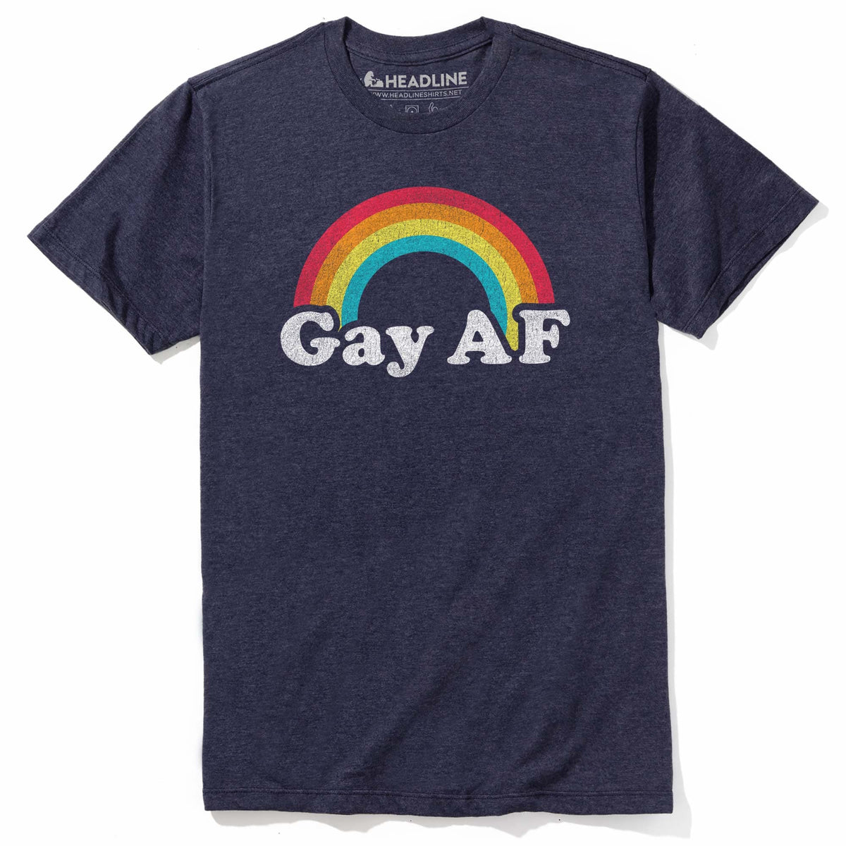 Men&#39;s Gay Af Vintage Graphic T-Shirt | Designer Lgbtq Pride  Tee | Solid Threads