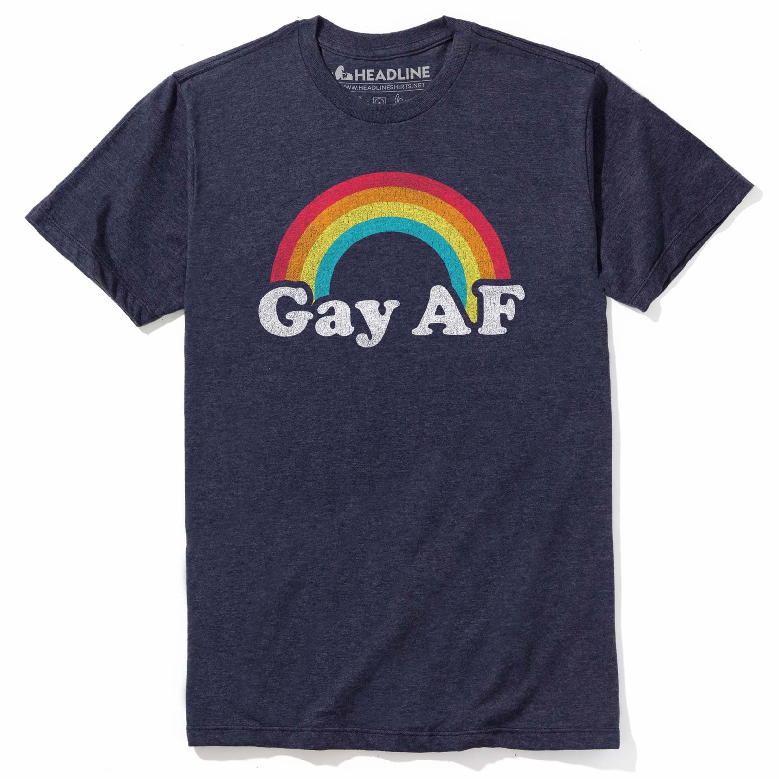 Men's Gay Af Vintage Graphic T-Shirt | Designer Lgbtq Pride  Tee | Solid Threads
