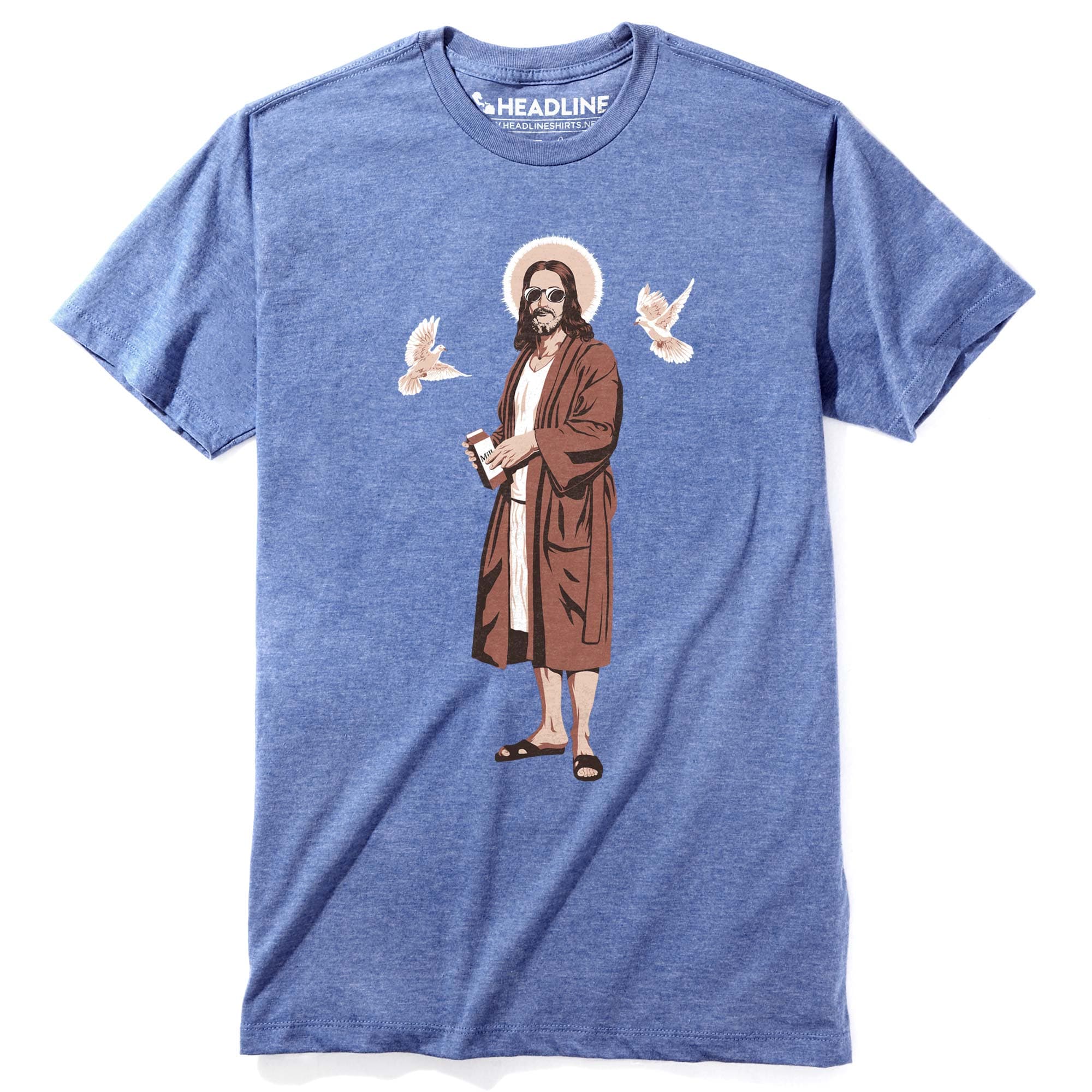 Men's Dude Jesus Designer Graphic T-Shirt | Cool Lebowski Robe  Tee | Solid Threads