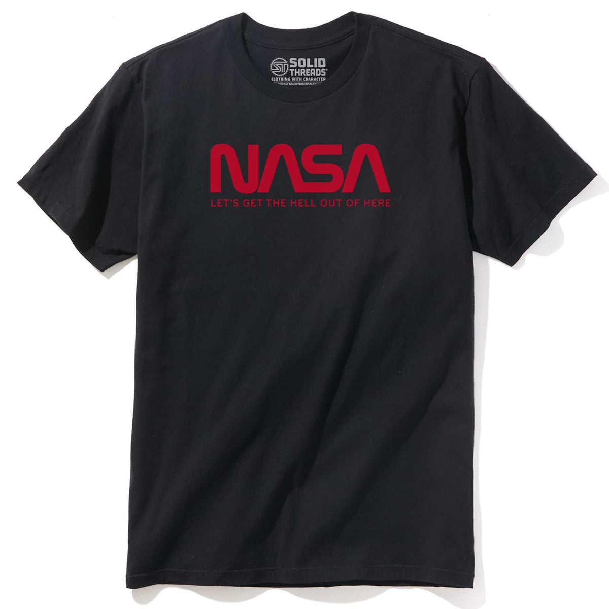 Nasa Vintage Staple T-shirt in Black - Front View