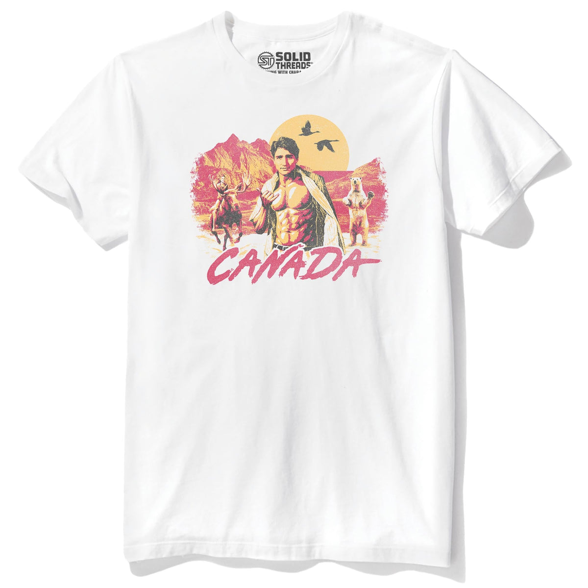 Canada Designer Staple T-shirt in White - Front View