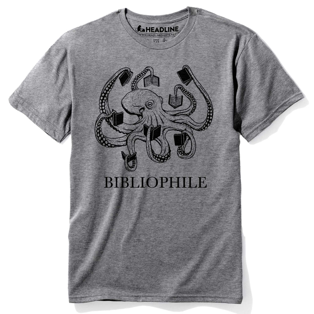 Bibliophile Vintage Graphic T-Shirt | Cool Octopus Books Tee