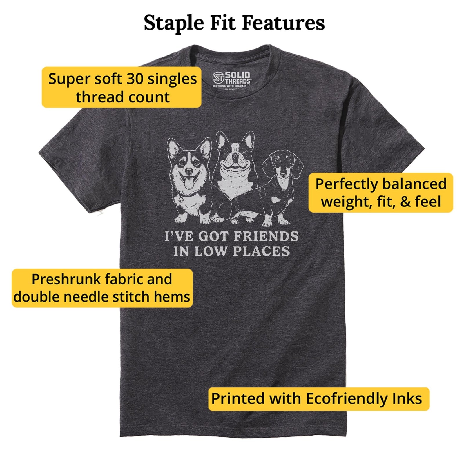 I've Got Friends in Low Places Staple T-Shirt