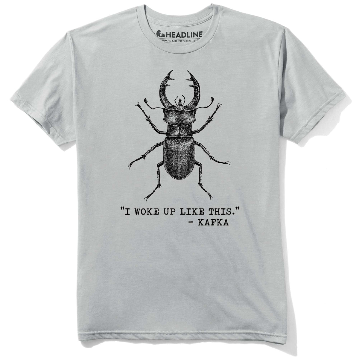 Men&#39;s Woke Up Like This Funny Kafka Graphic T-Shirt | Cool Beetle Metamorphosis Tee | Solid Threads