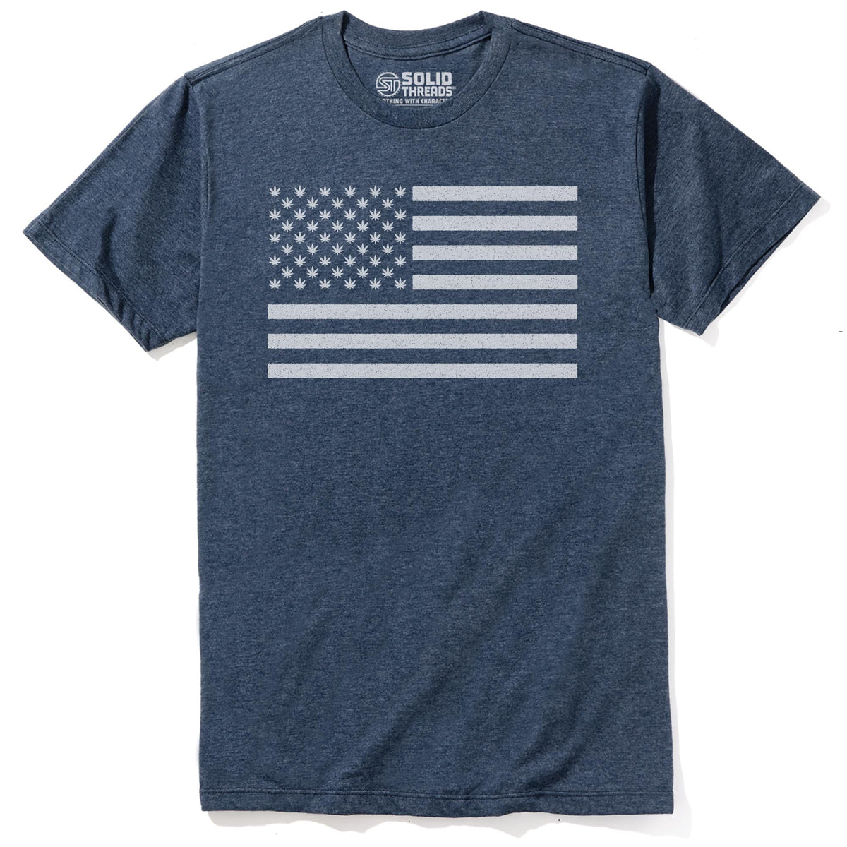 United Weed Stand Designer Staple T-shirt in Navy Heather - Front View