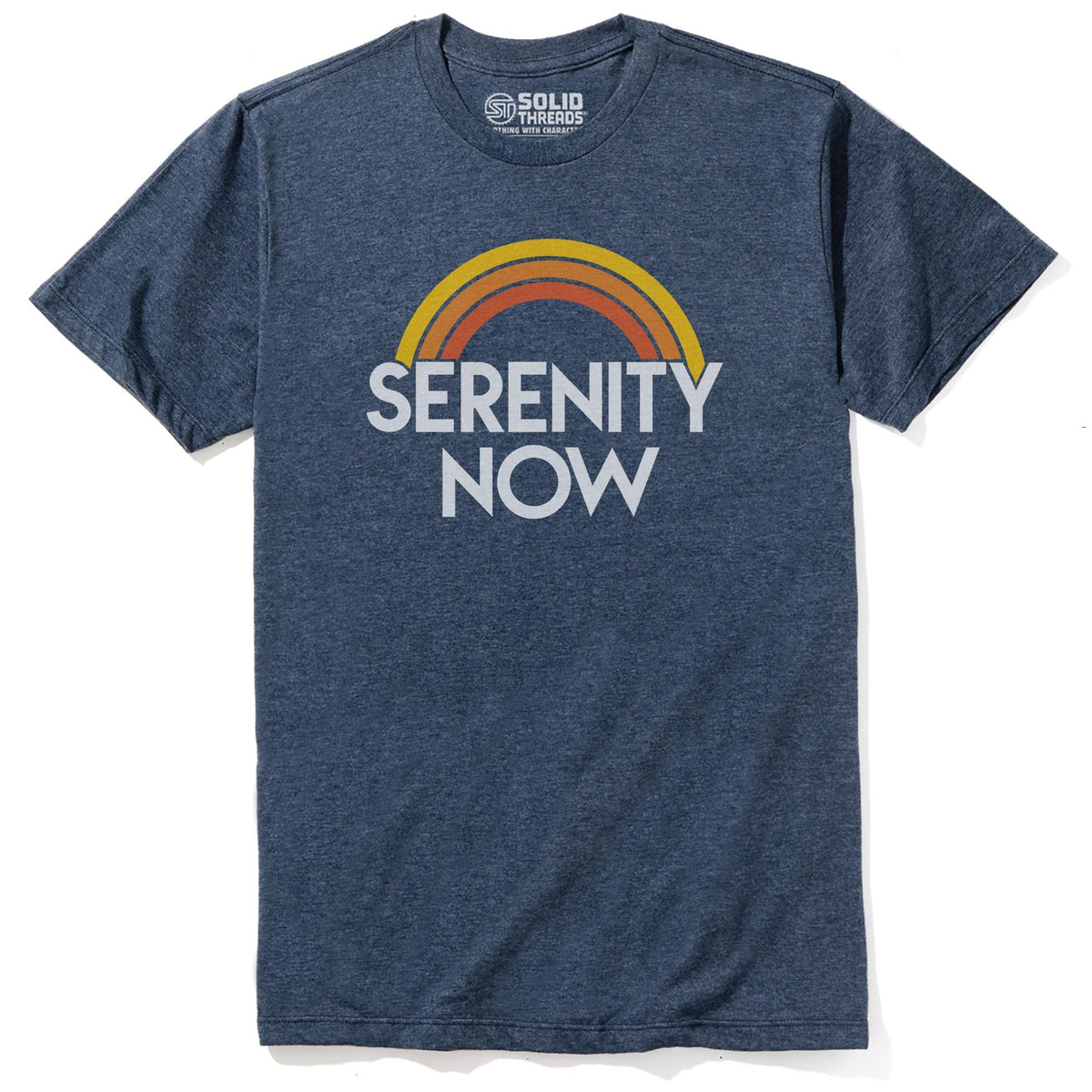 Serenity Now Designer Staple T-shirt in Navy Heather - Front View
