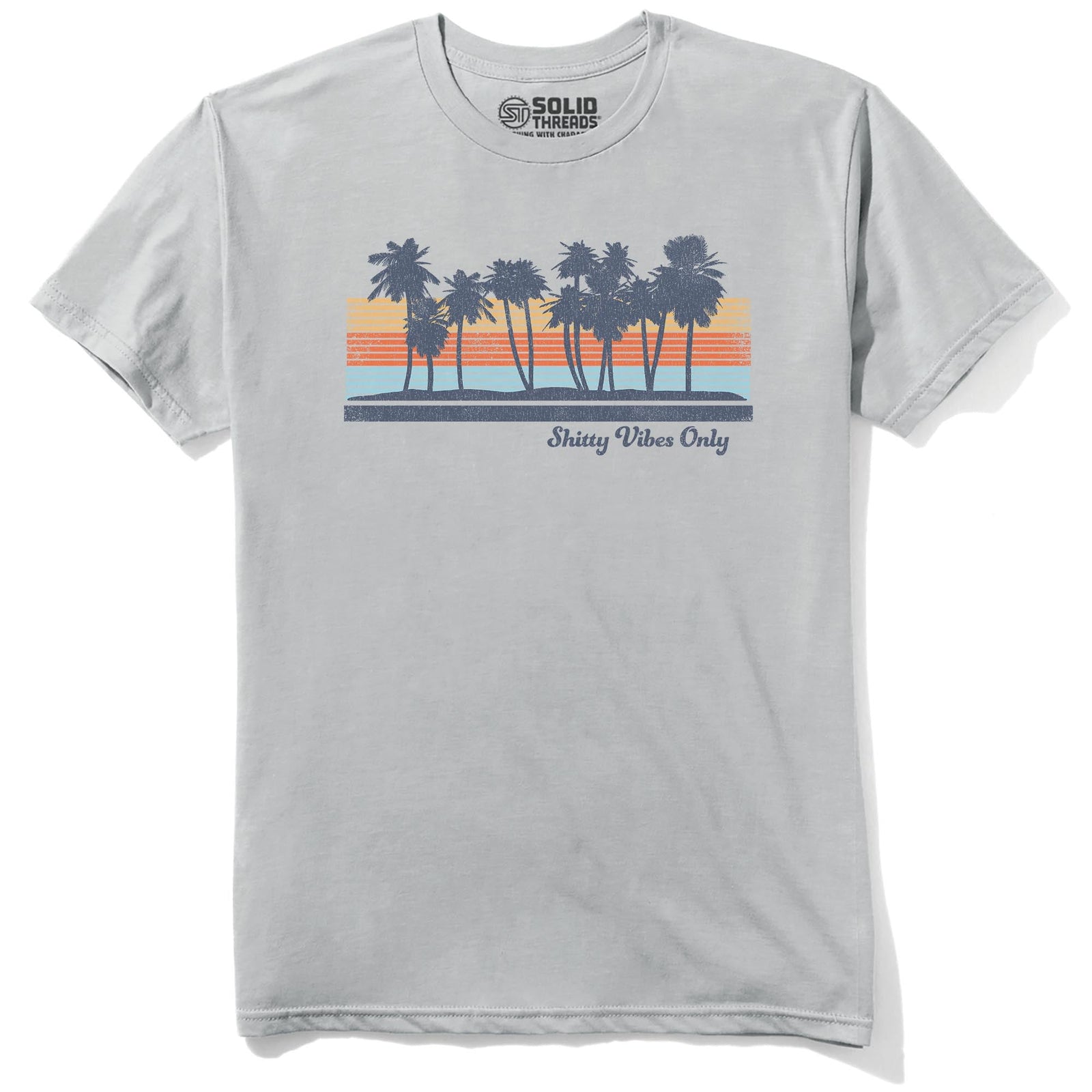 Shitty Vibes Only Designer Staple T-shirt in Silver - Front View
