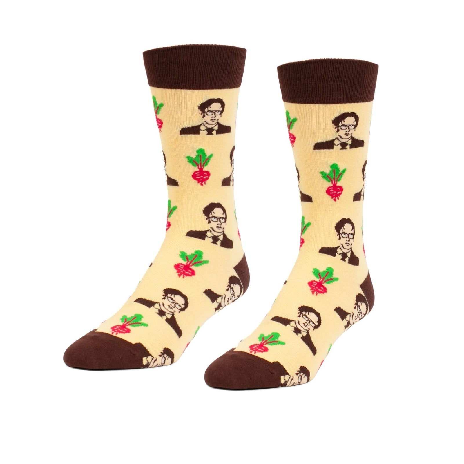 Schrute Farm Funny Woven Socks | Cool Dwight Office Beets Graphic Socks | Solid Threads