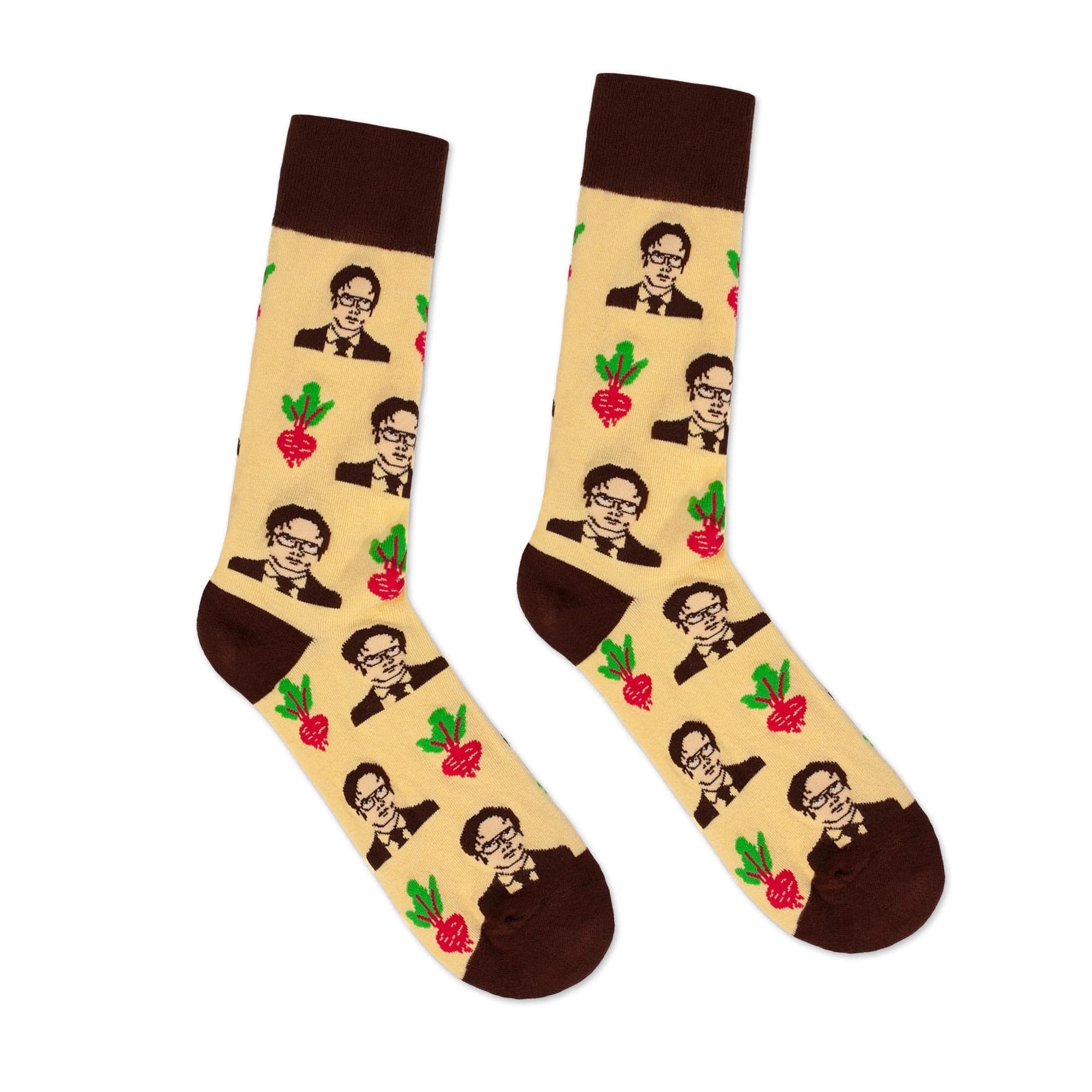 Schrute Farm Funny Woven Socks | Cool Dwight Office Beets Graphic Socks | Solid Threads