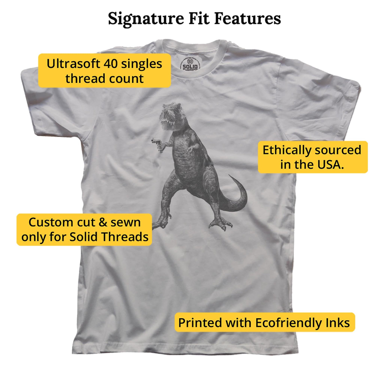 Deadliest Predator Cool Signature T-shirt in Silver - Fit Attributes