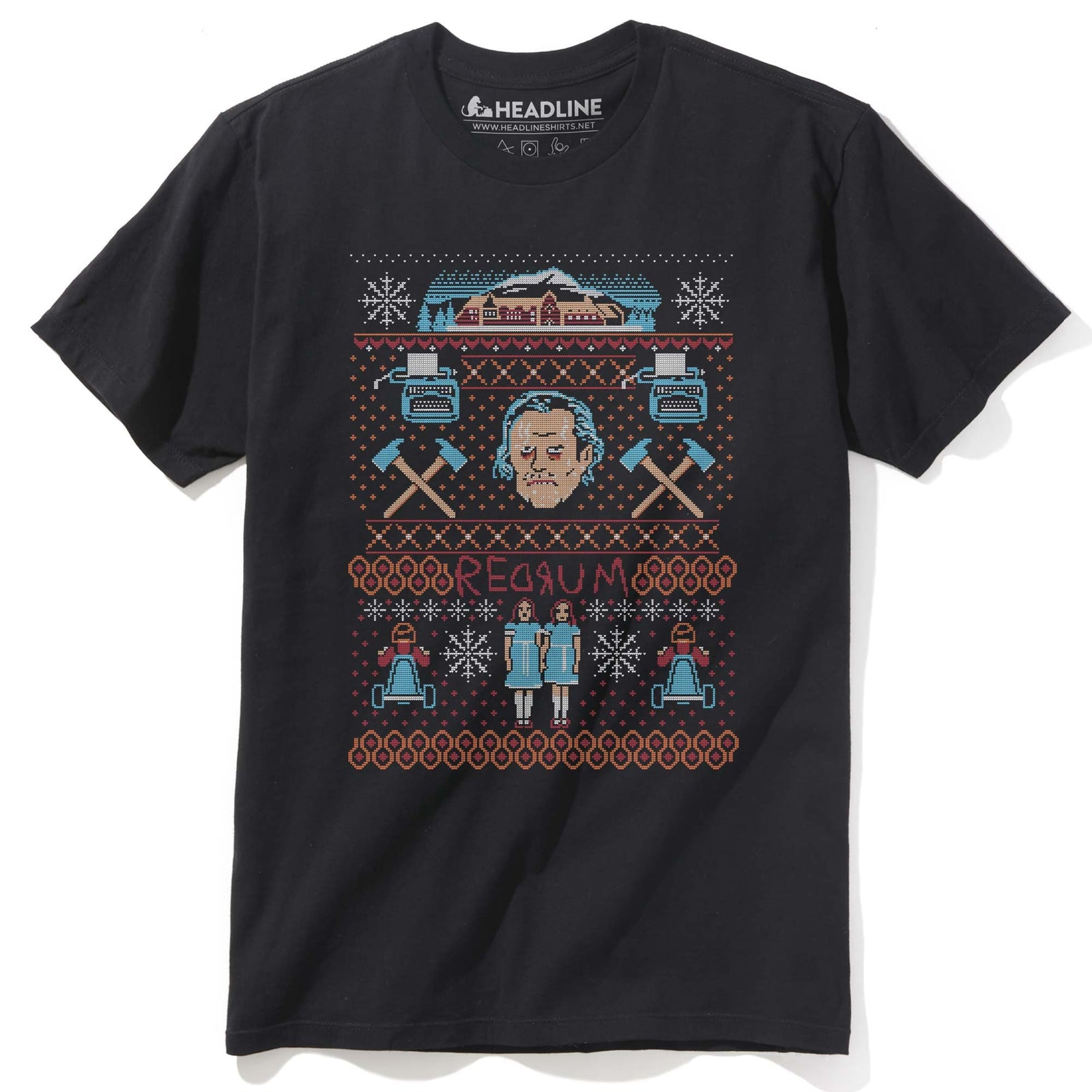 Men's A Very Redrum Christmas Cool Graphic T-Shirt | Designer Shining Sweater  Tee | Solid Threads