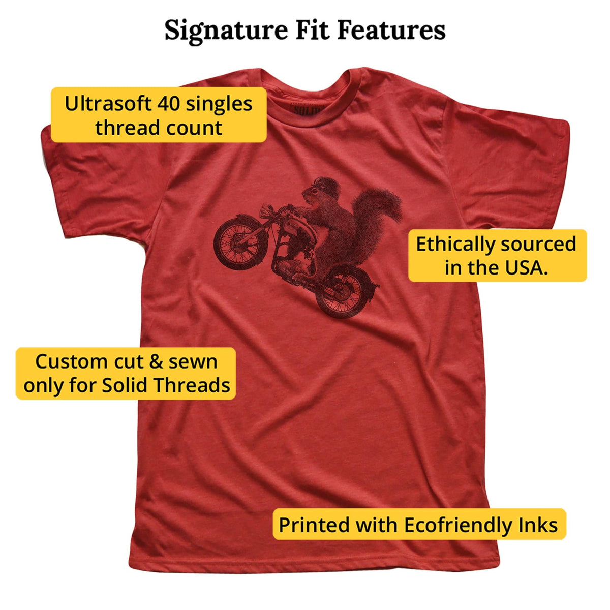 Fuzzy Rider Cool Signature T-shirt in Red - Fit Attributes
