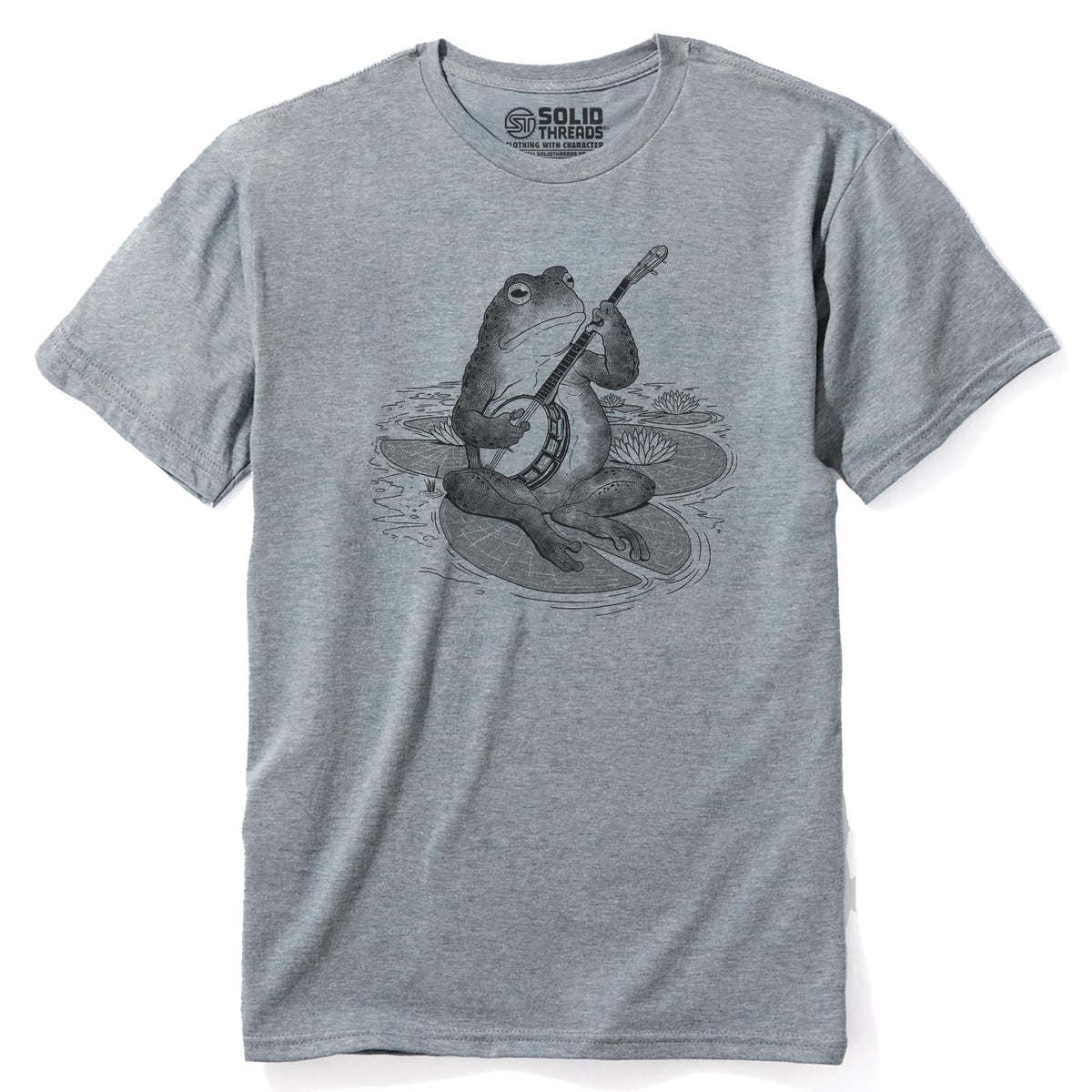 Country Frog Designer Staple T-shirt in Ash Heather - Front View