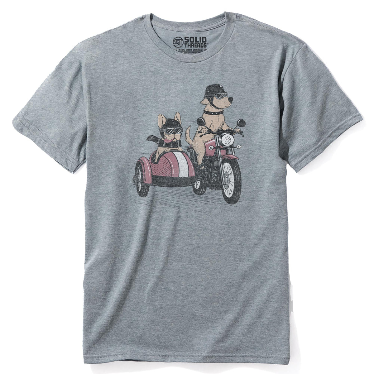 Bred To Be Wild Vintage Staple T-shirt in Ash Heather - Front View