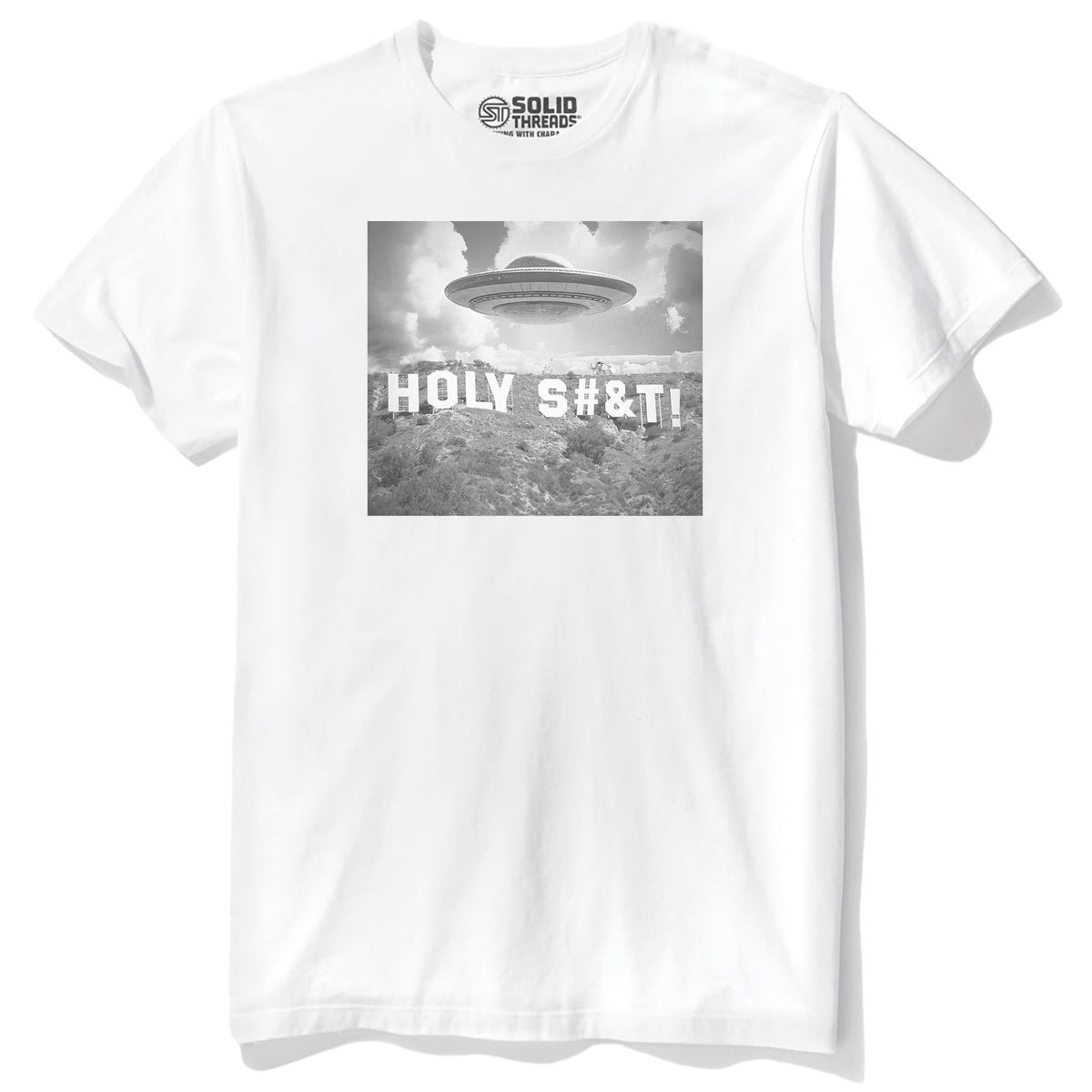 Not A Good Sign Cool Staple T-shirt in White - Front View