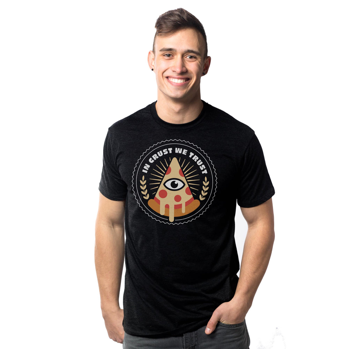 All Seeing Pizza Slice T-Shirt
