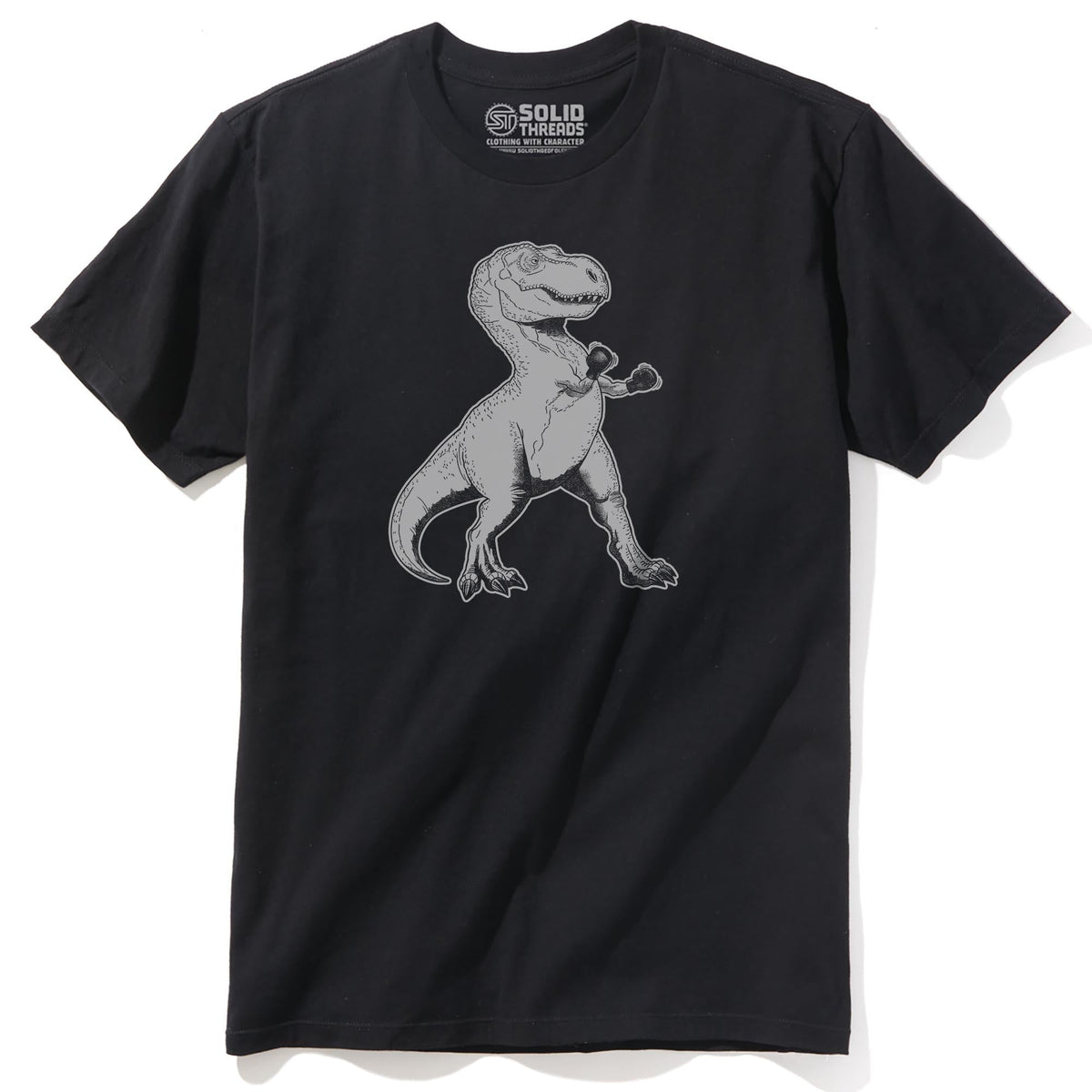 Kid Dino Mite Cool Staple T-shirt in Black - Front View