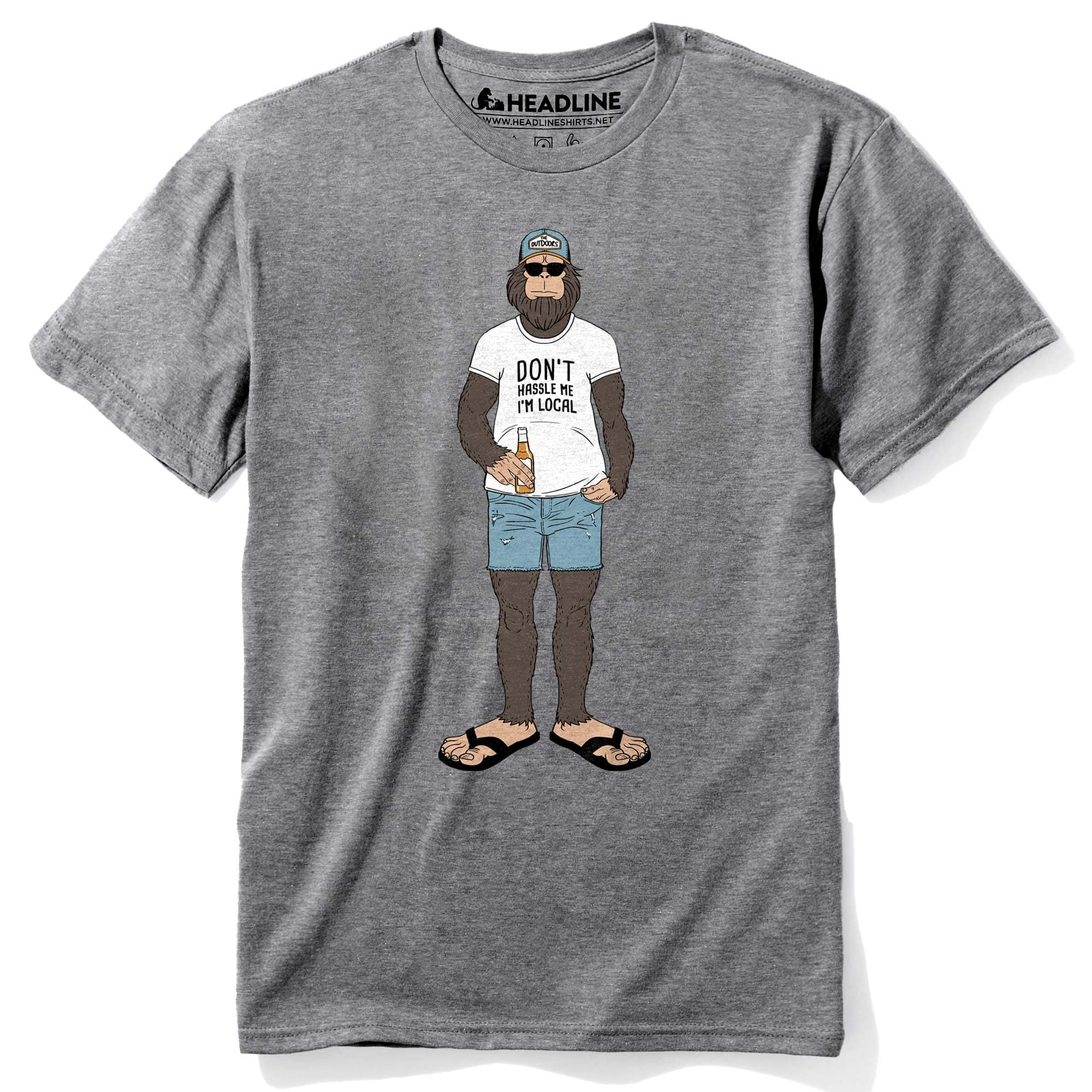 Men's Chillfoot Funny Graphic T-Shirt | Cool Bigfoot Beer  Tee | Solid Threads