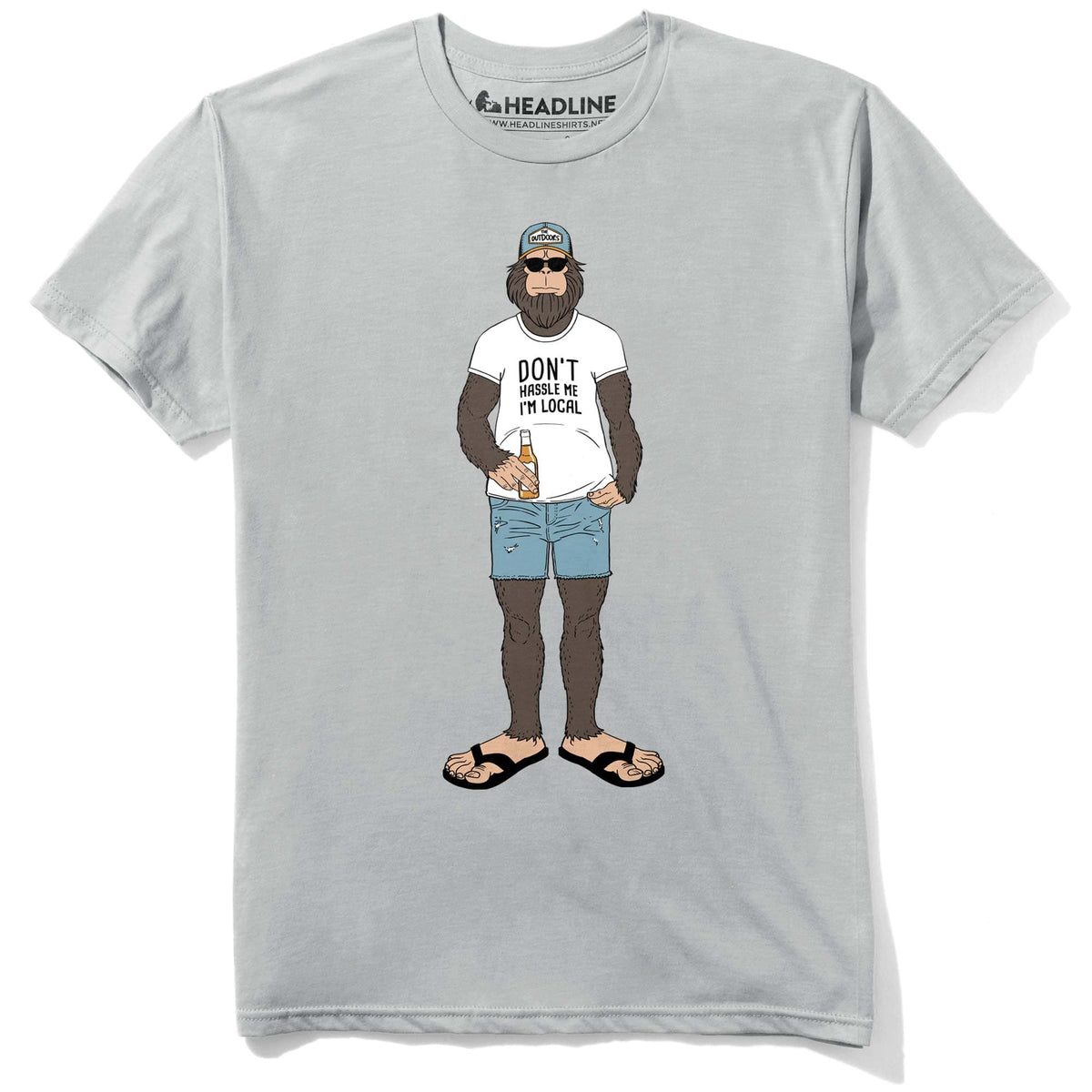 Men&#39;s Chillfoot Funny Graphic T-Shirt | Cool Bigfoot Beer  Tee | Solid Threads