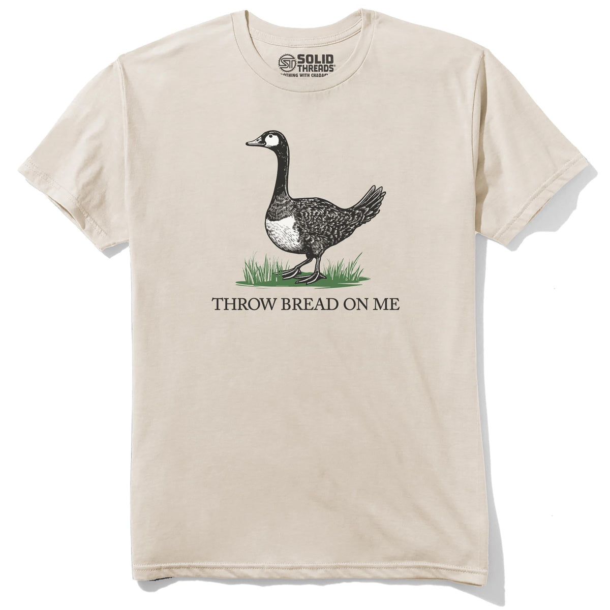 Throw Bread On Me Designer Staple T-shirt in Natural - Front View