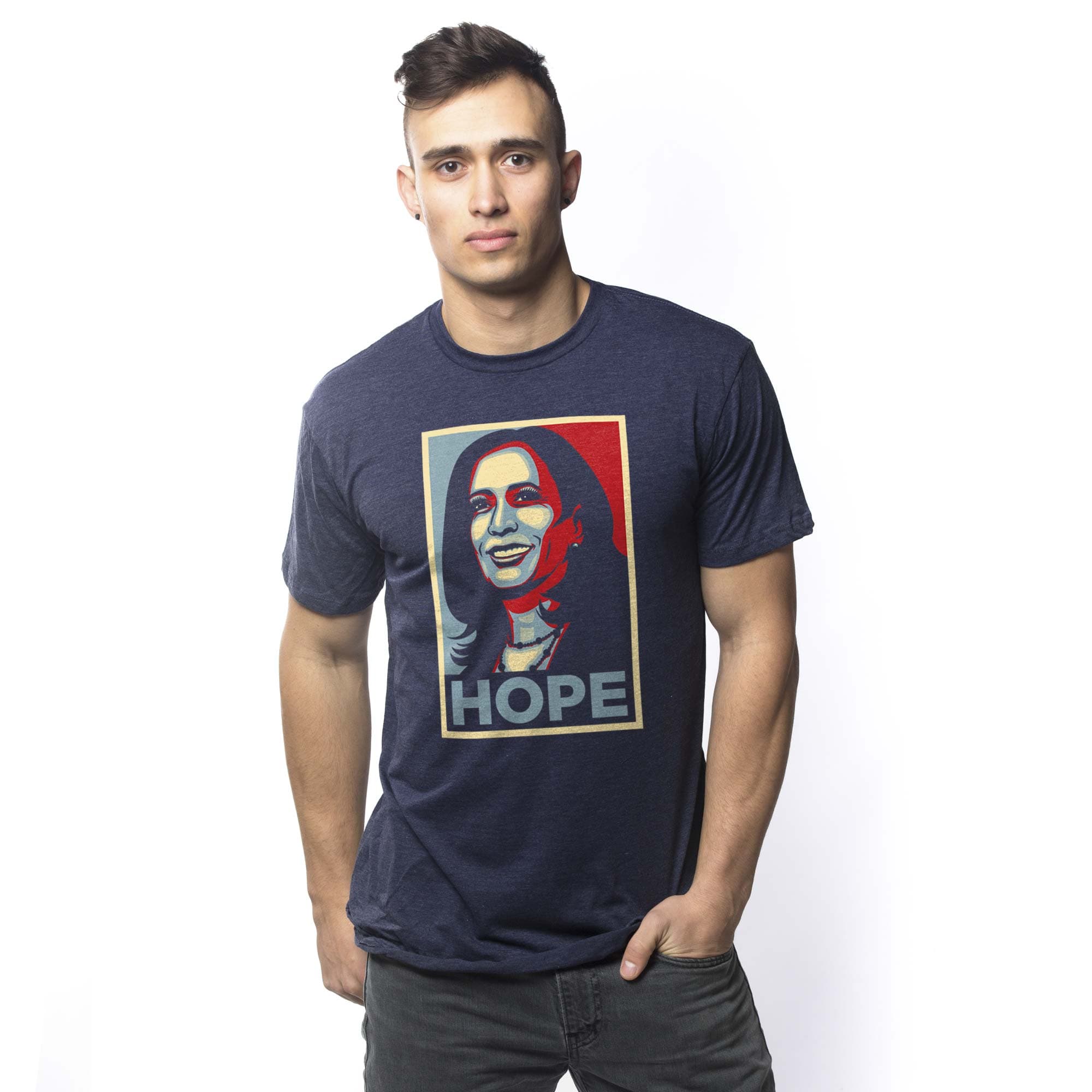 Men's Kamala Hope Designer Graphic T-Shirt | Cool Democratic Obama Liberal Tee | Solid Threads