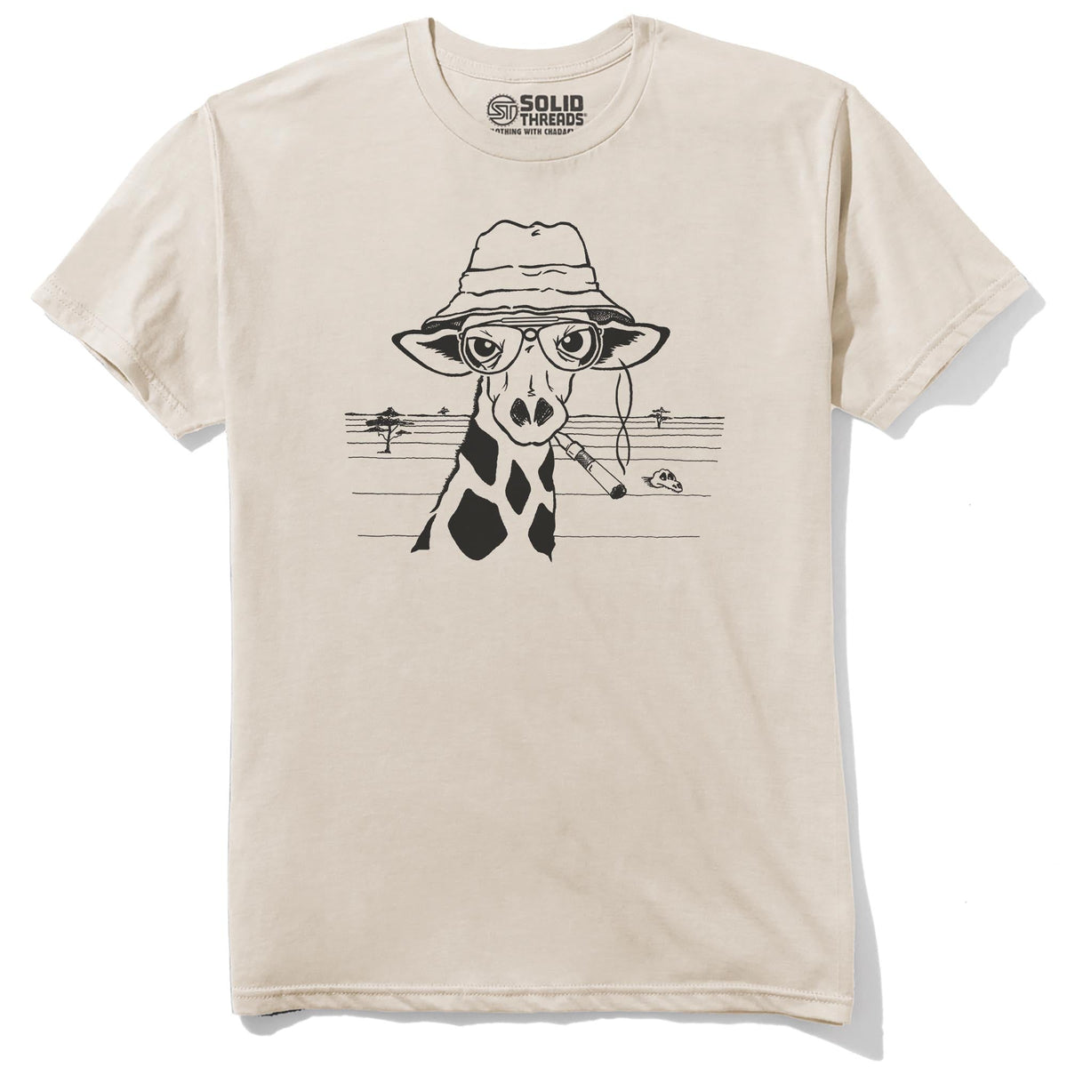 Hunter S Giraffe Vintage Staple T-shirt in Natural - Front View
