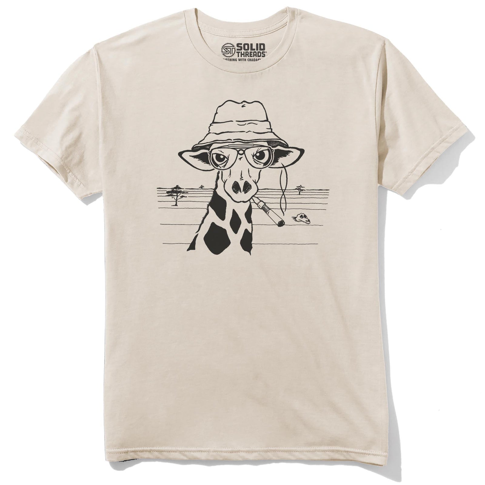 Hunter S Giraffe Vintage Staple T-shirt in Natural - Front View