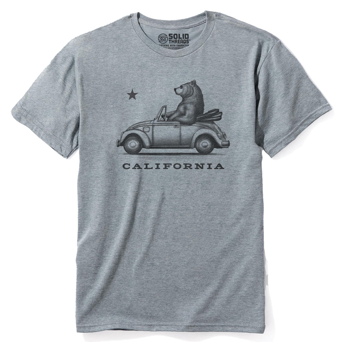 California Cruisin Vintage Staple T-shirt in Ash Heather - Front View