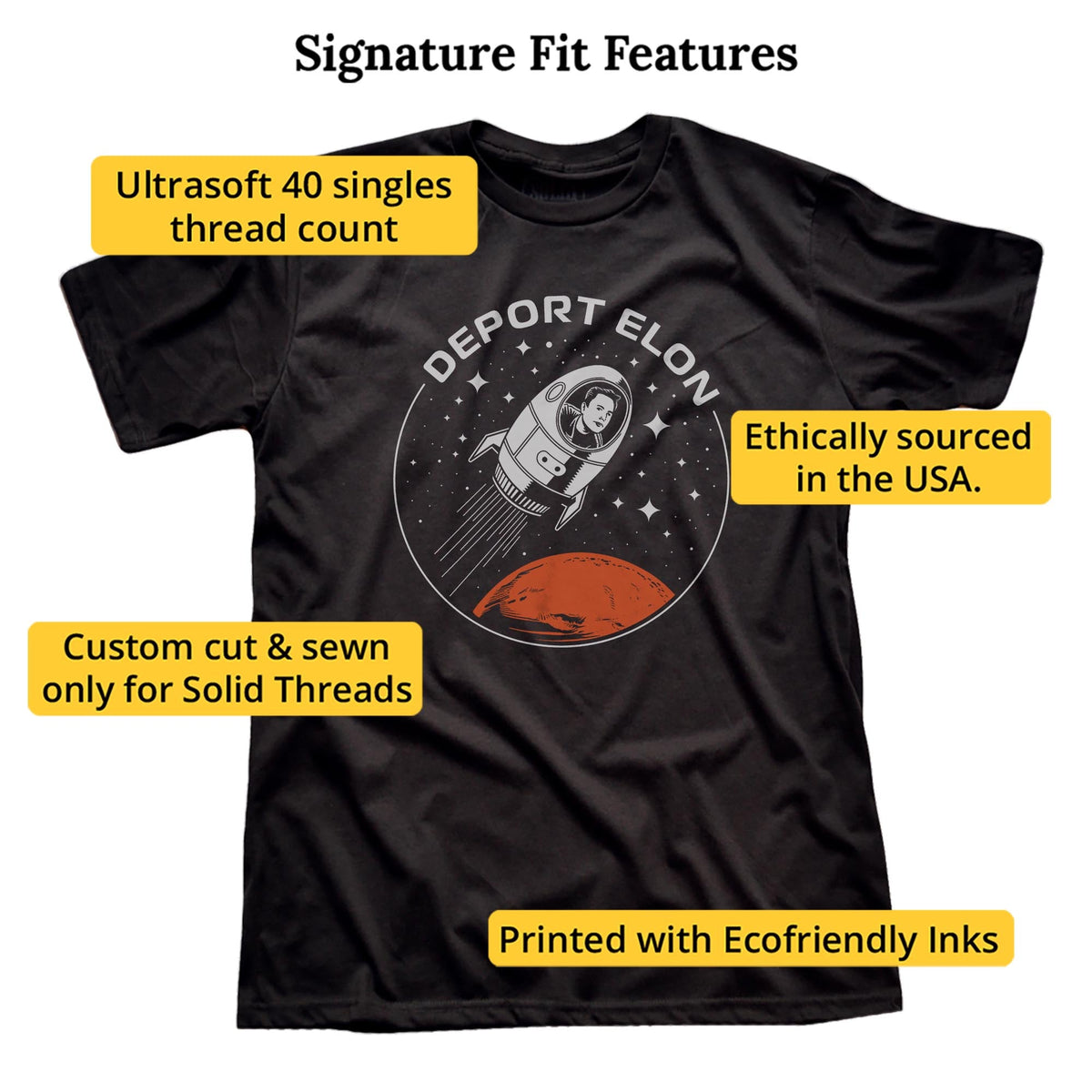 Deport Elon Cool Signature T-shirt in Black - Fit Attributes