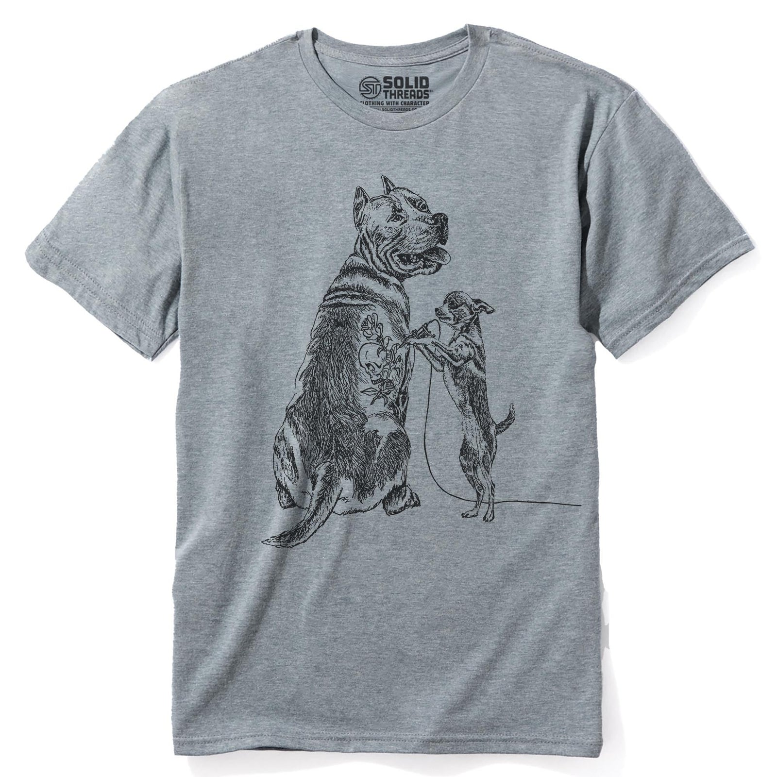 Getting Inked Cool Staple T-shirt in Ash Heather - Front View