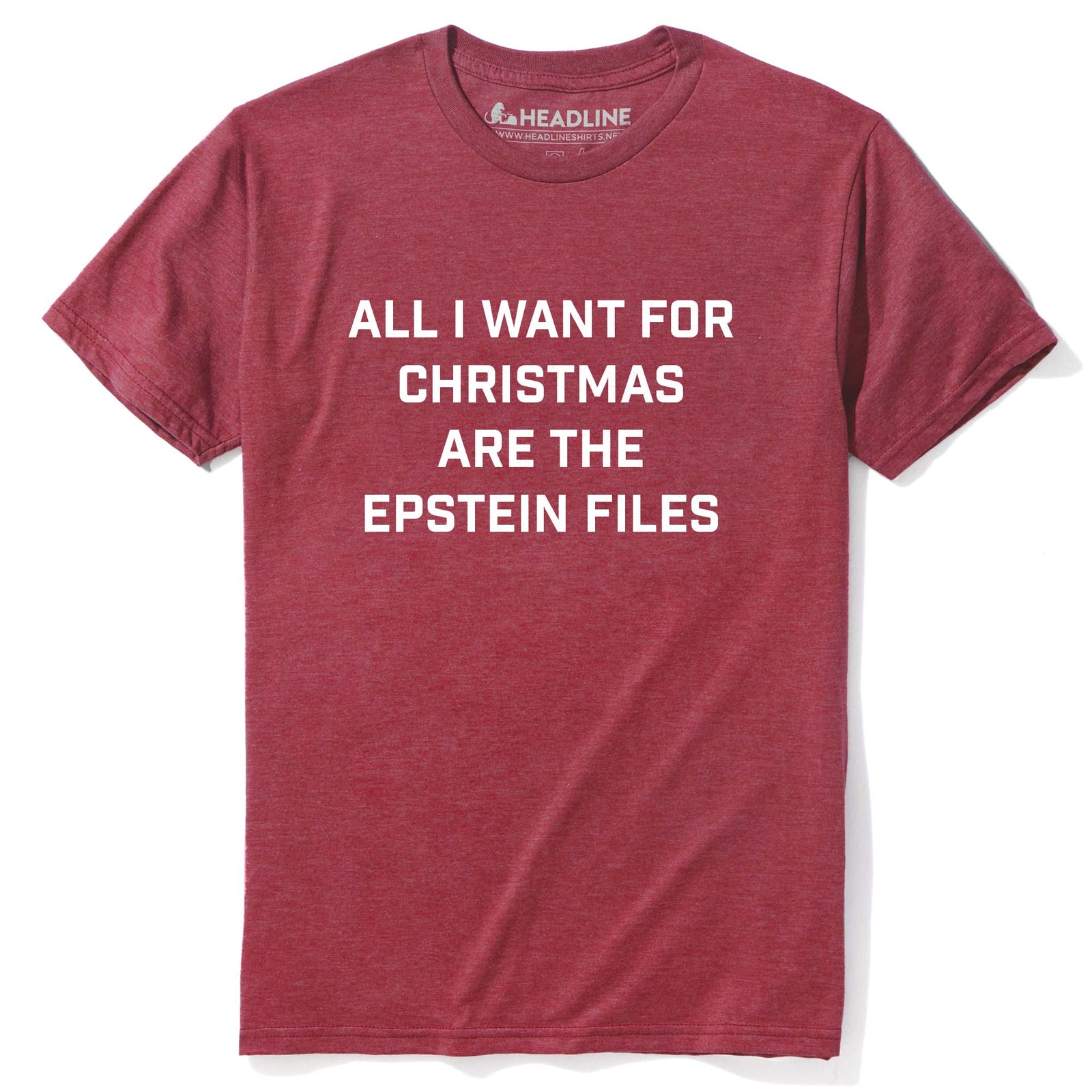 Men's I Want For Christmas Are The Epstein Files Graphic T Shirt | Parody Trump Tee | Solid Threads