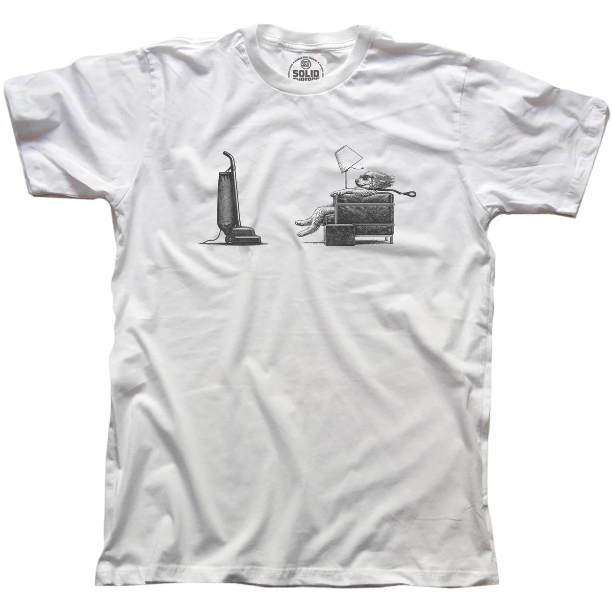 Blown Away Funny Signature T-shirt in White - Front View